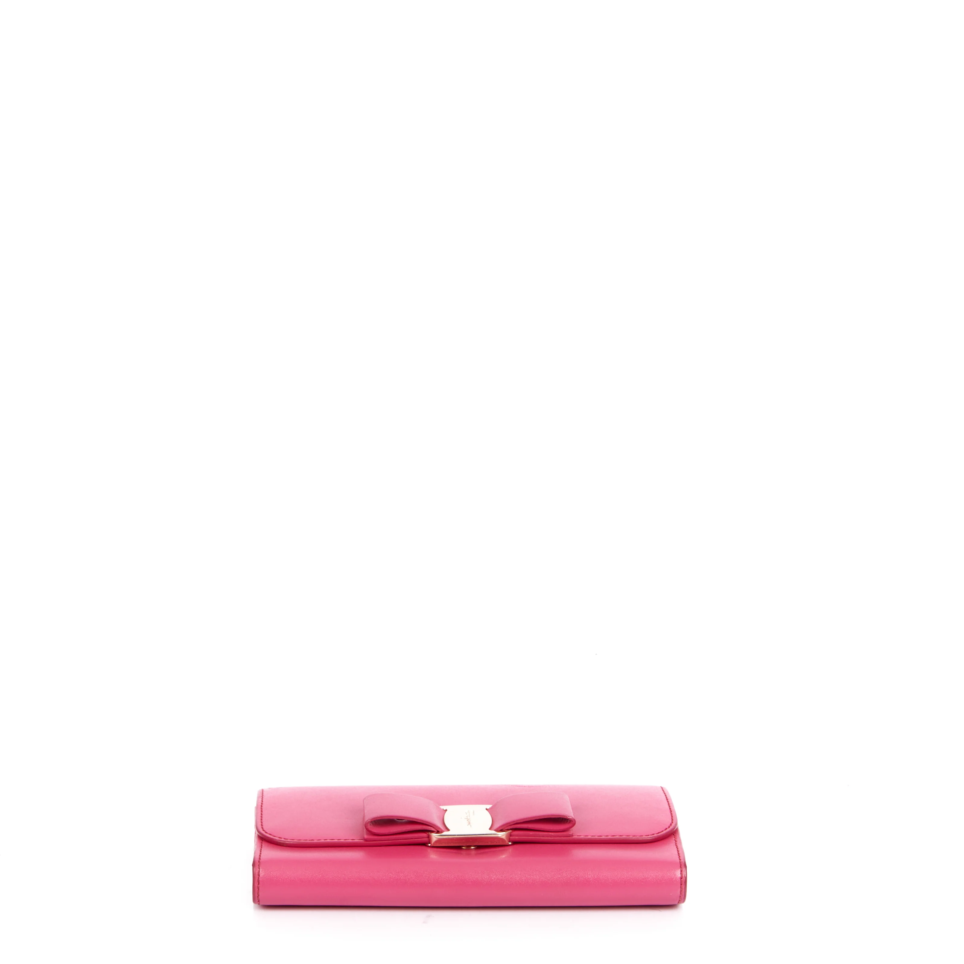 Picture of Salvatore Ferragamo Vara Bow Wallet in Pink, Leather