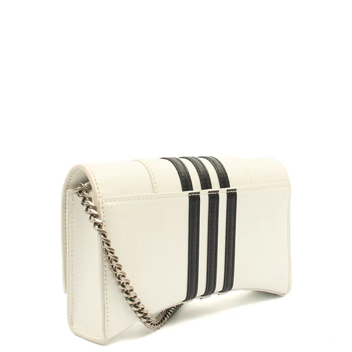 Picture of Balenciaga Cross Body Hourglass Wallet on Chain in White, Leather
