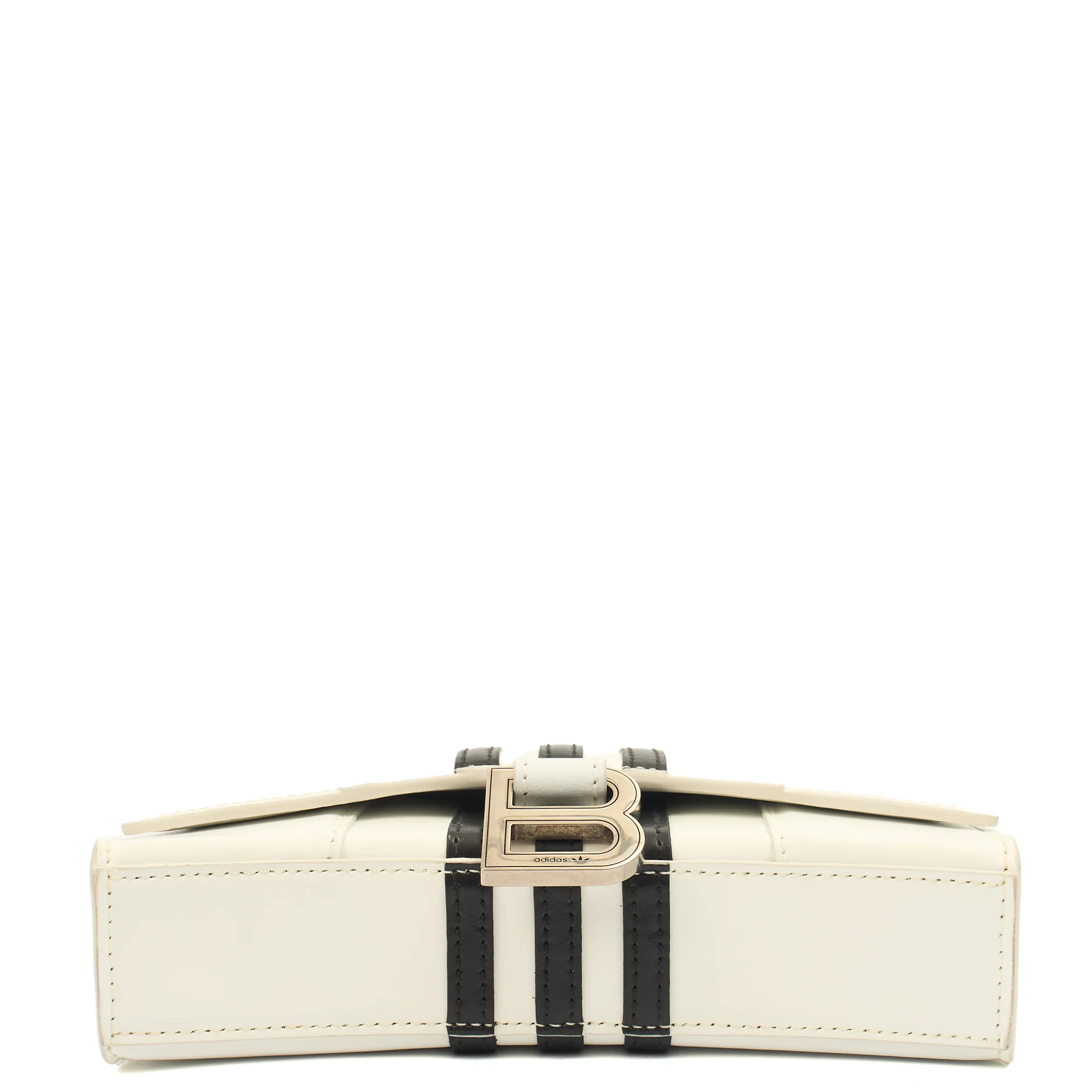 Picture of Balenciaga Cross Body Hourglass Wallet on Chain in White, Leather