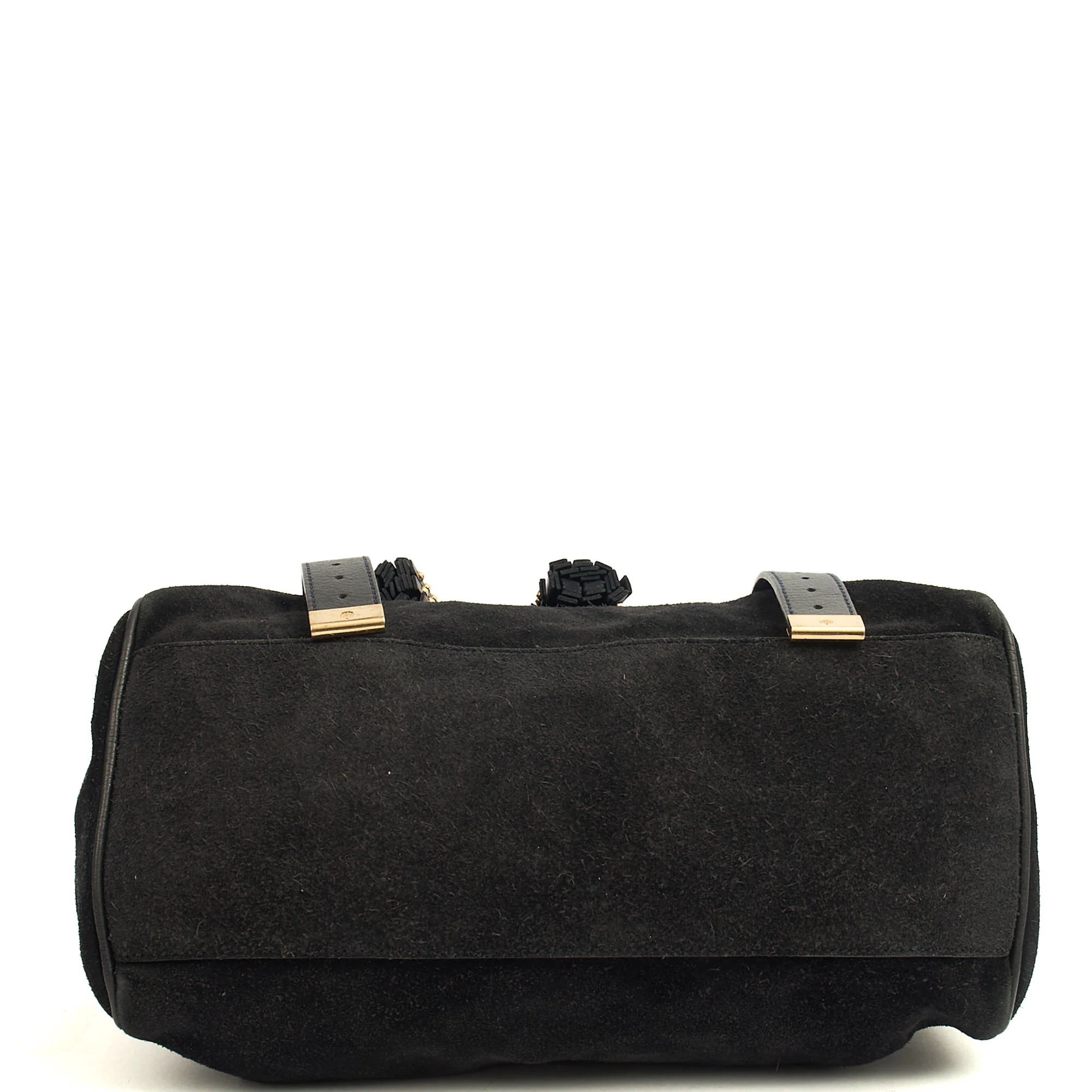 Mulberry Satchel Alexa Tassel in Black, Suede