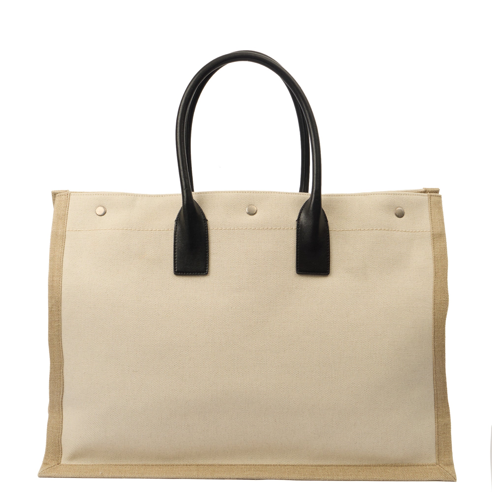 Picture of Saint Laurent Tote Rive Gauche Tote in Neutral, Fabric