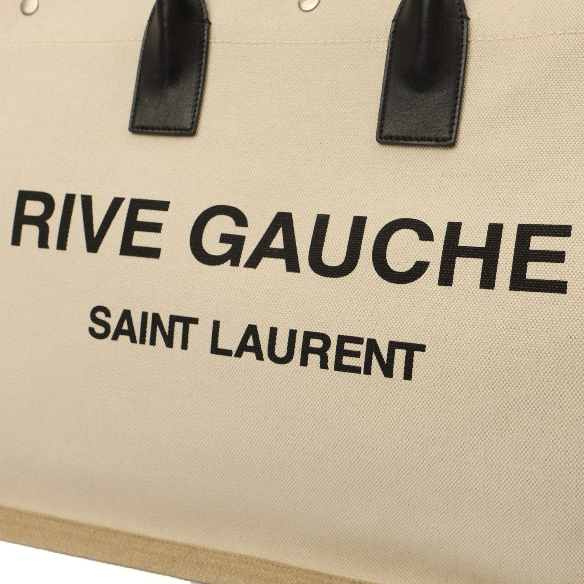 Picture of Saint Laurent Tote Rive Gauche Tote in Neutral, Fabric