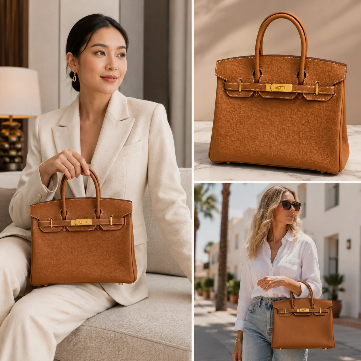 Hermès Birkin 30 Brown Togo leather lifestyle 2