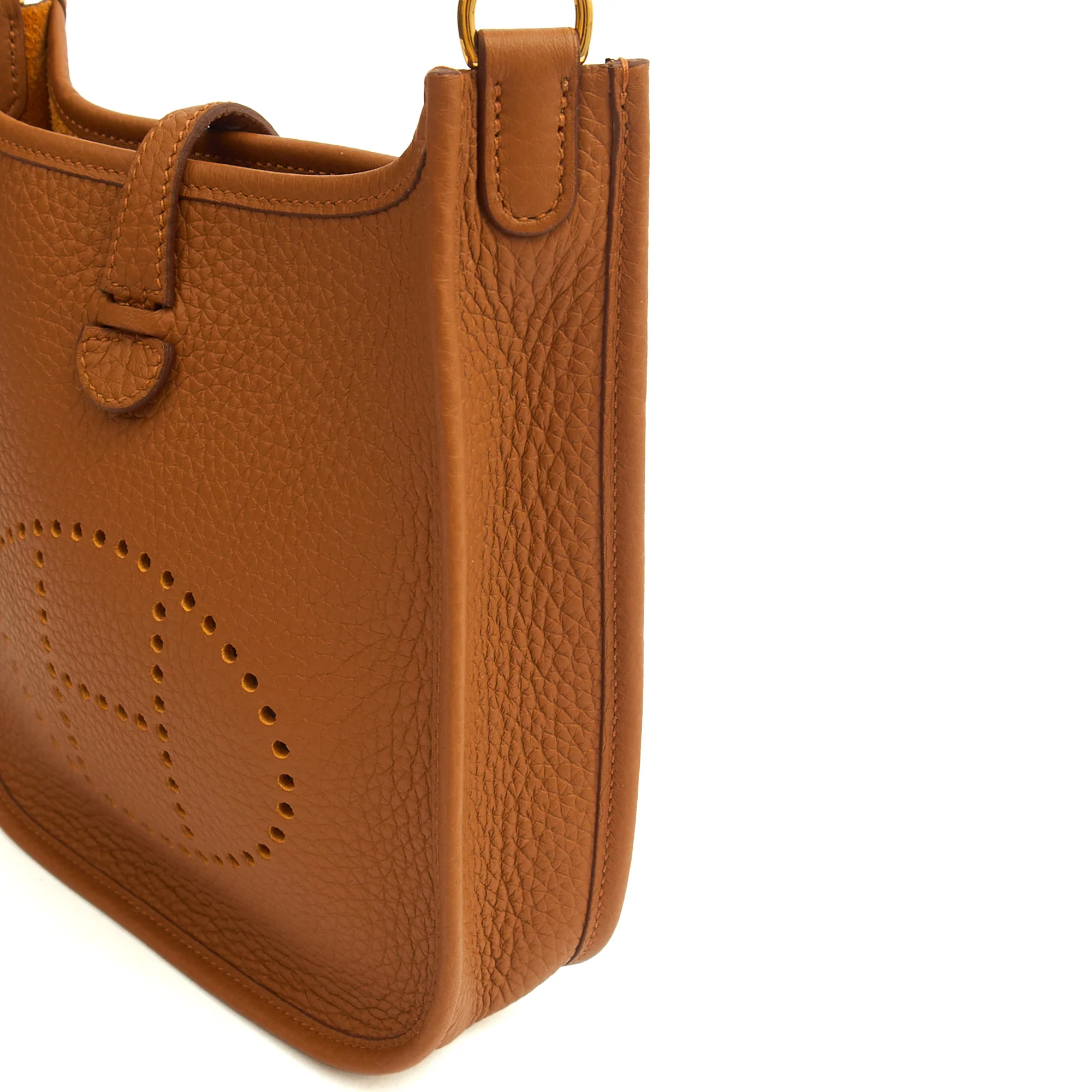 Picture of Hermes Cross Body Evelyne 16 in Gold, Togo Leather
