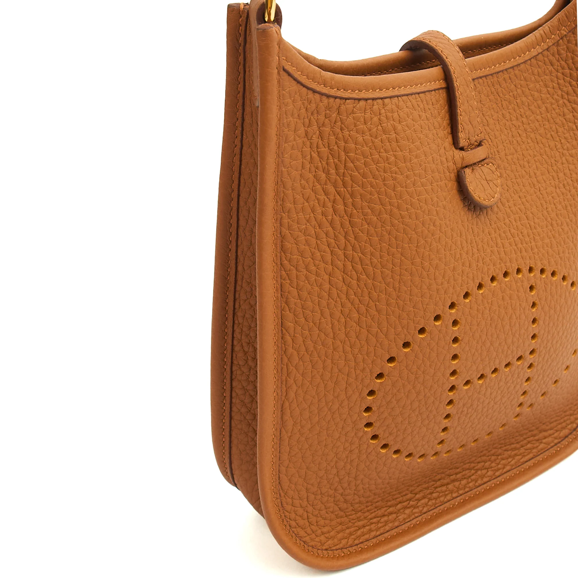 Picture of Hermes Cross Body Evelyne 16 in Gold, Togo Leather