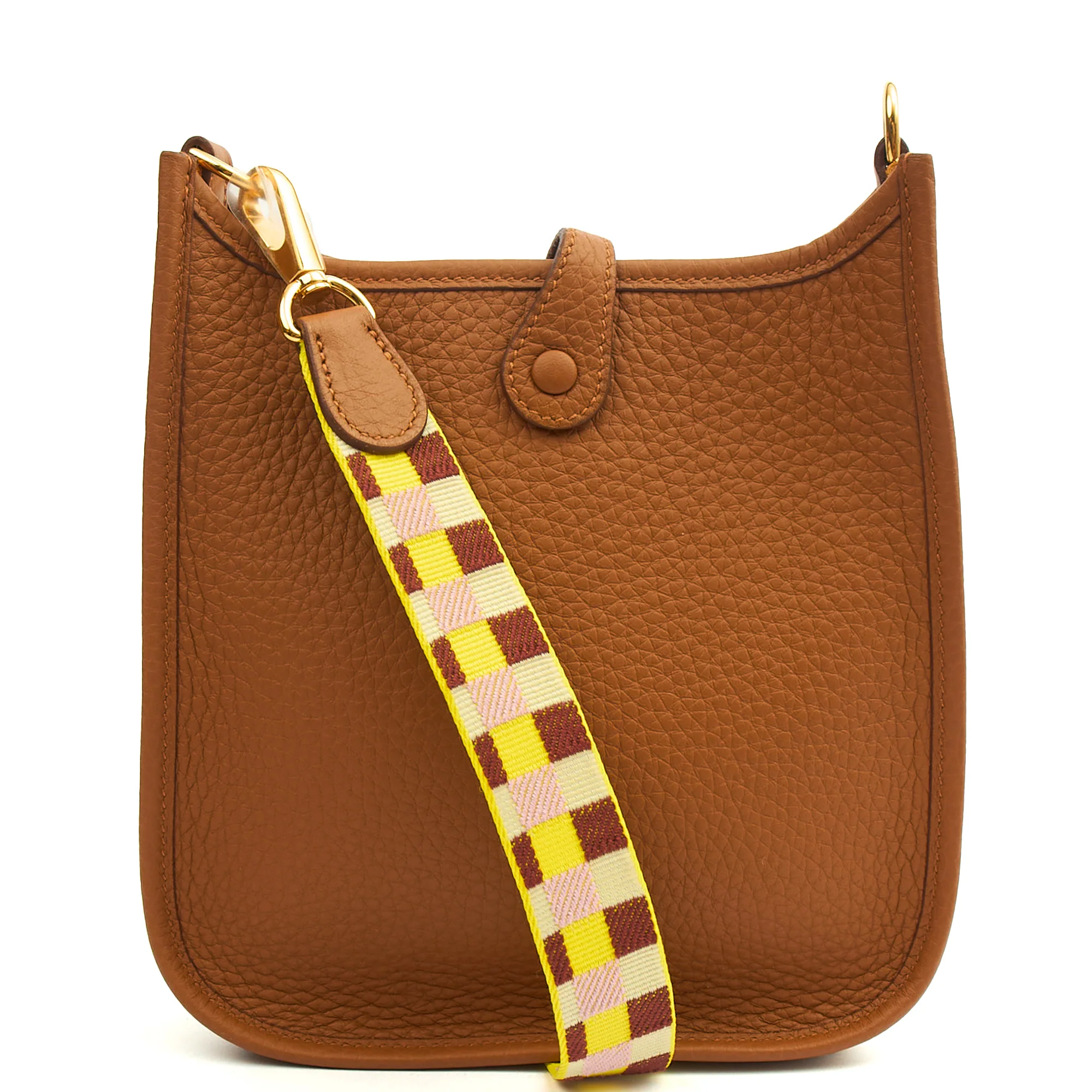 Picture of Hermes Cross Body Evelyne 16 in Gold, Togo Leather