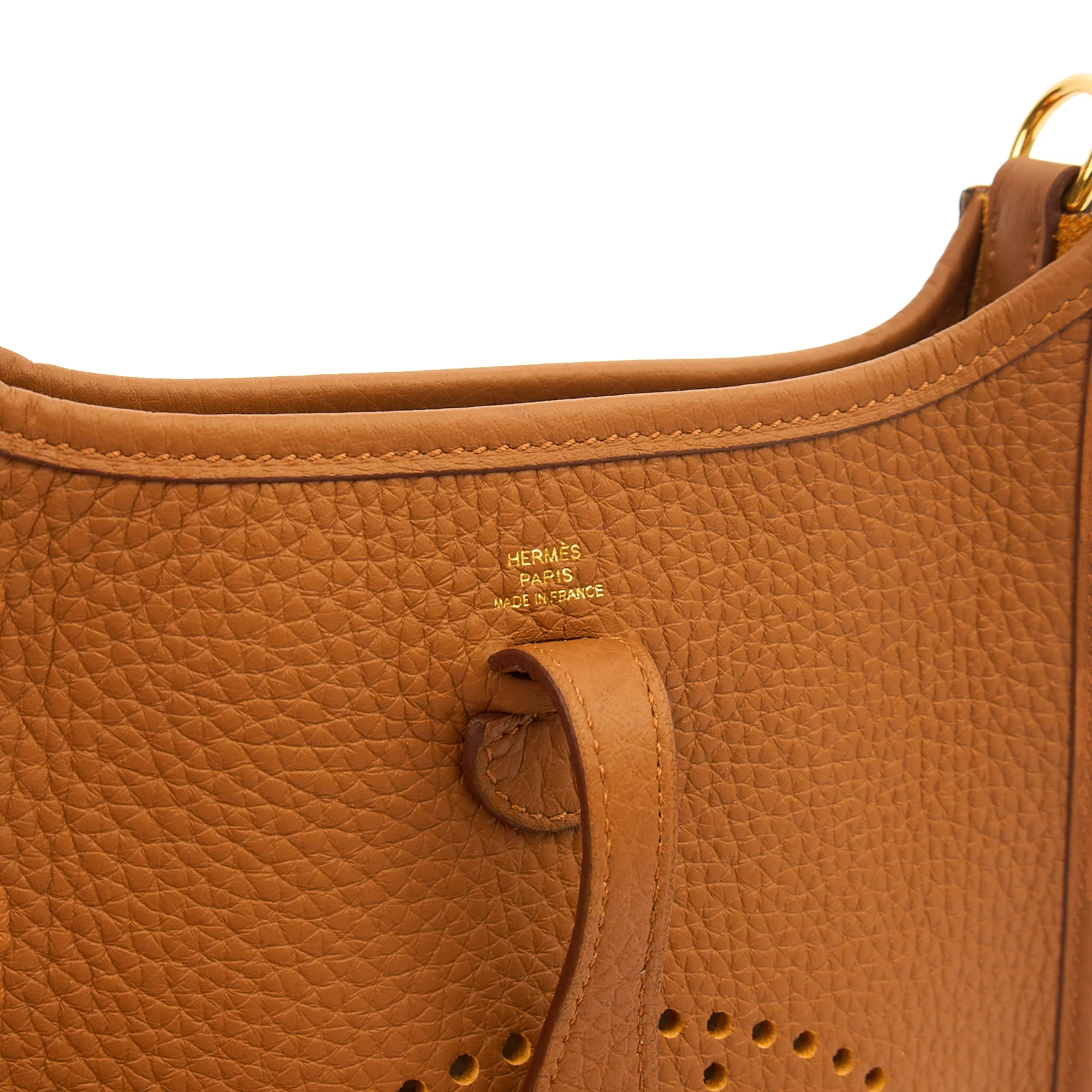 Picture of Hermes Cross Body Evelyne 16 in Gold, Togo Leather