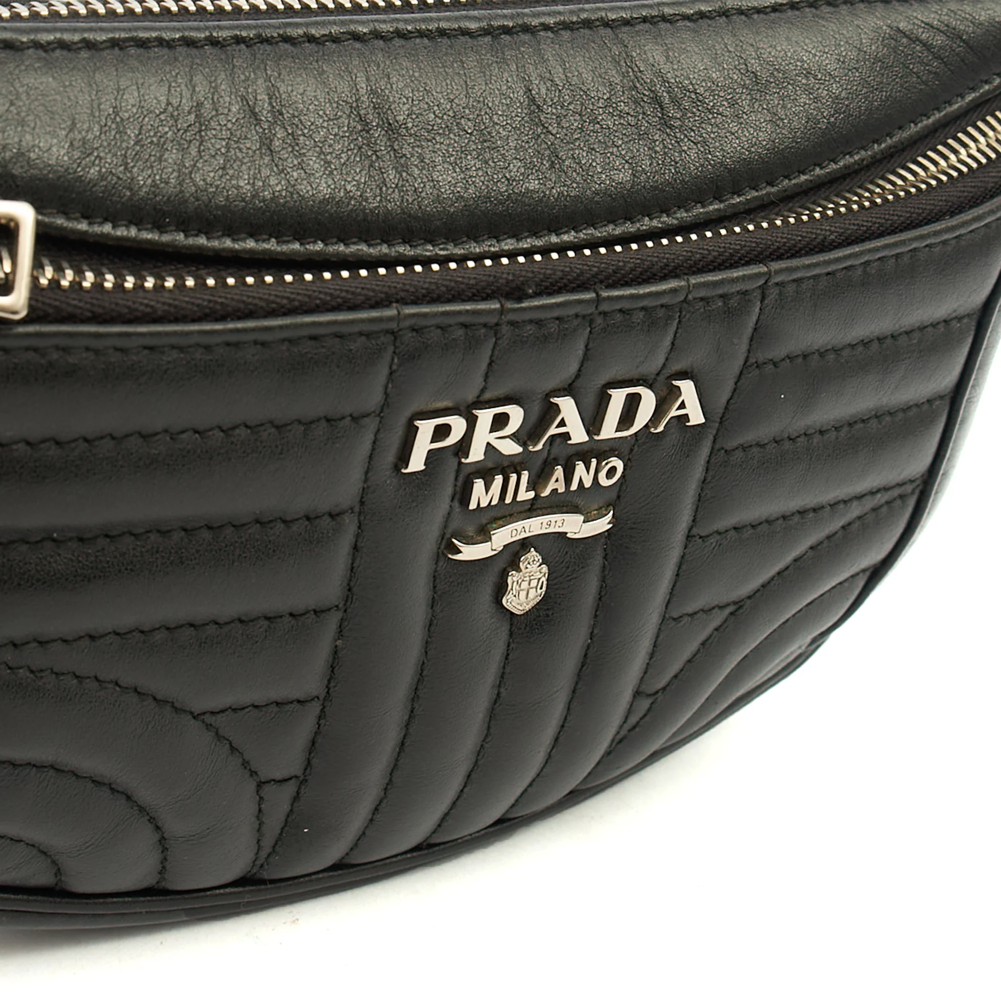 Picture of Prada Cross Body Belt Bag in Black, Leather