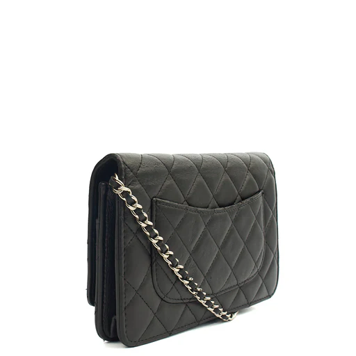 Picture of Chanel Cross Body Wallet on Chain in Black, Lambskin Leather