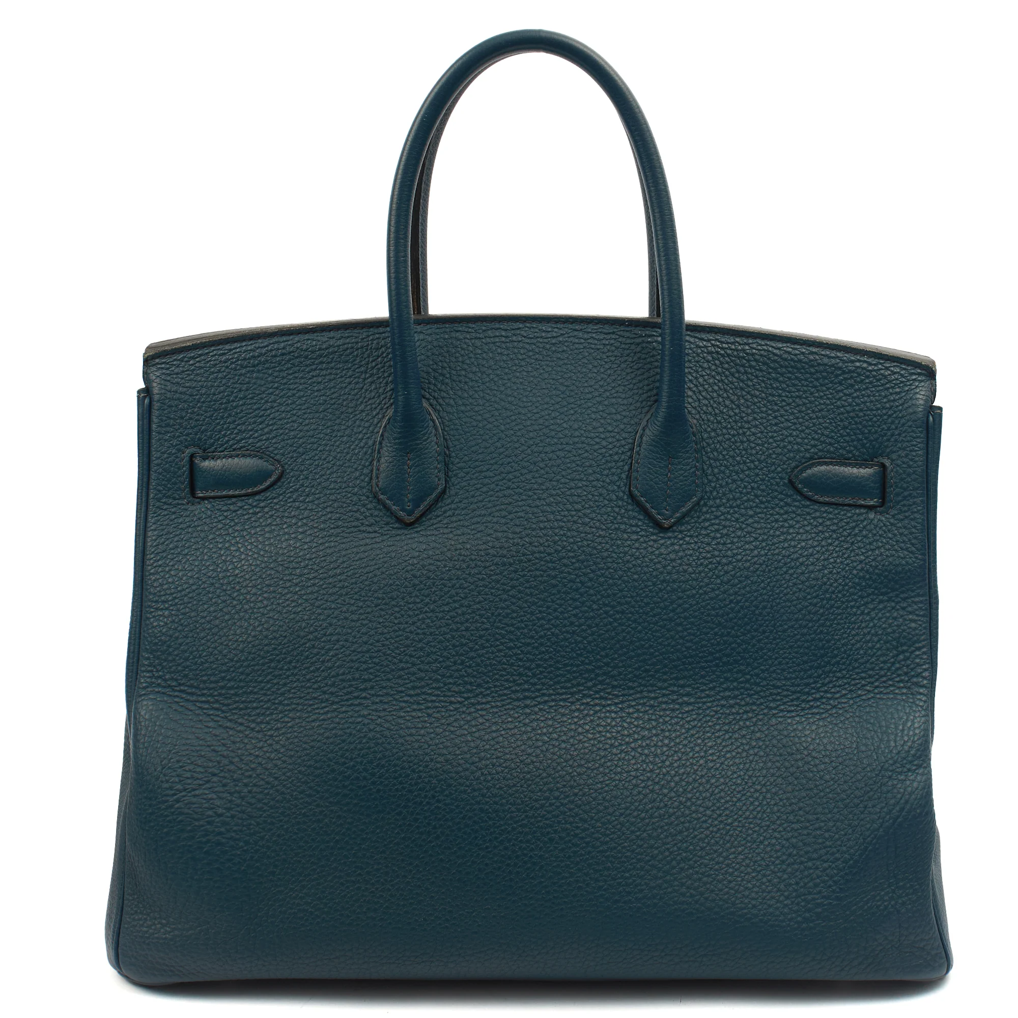 Picture of Hermes Top Handle Birkin 35 in Bleu De Prussee, Togo Leather