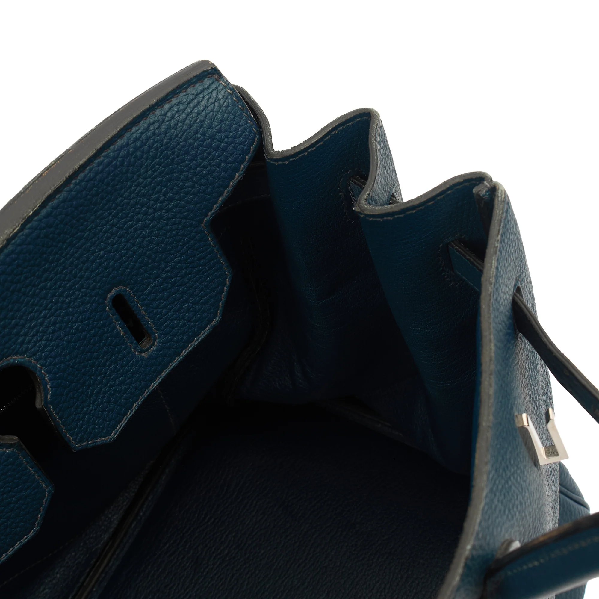 Picture of Hermes Top Handle Birkin 35 in Bleu De Prussee, Togo Leather