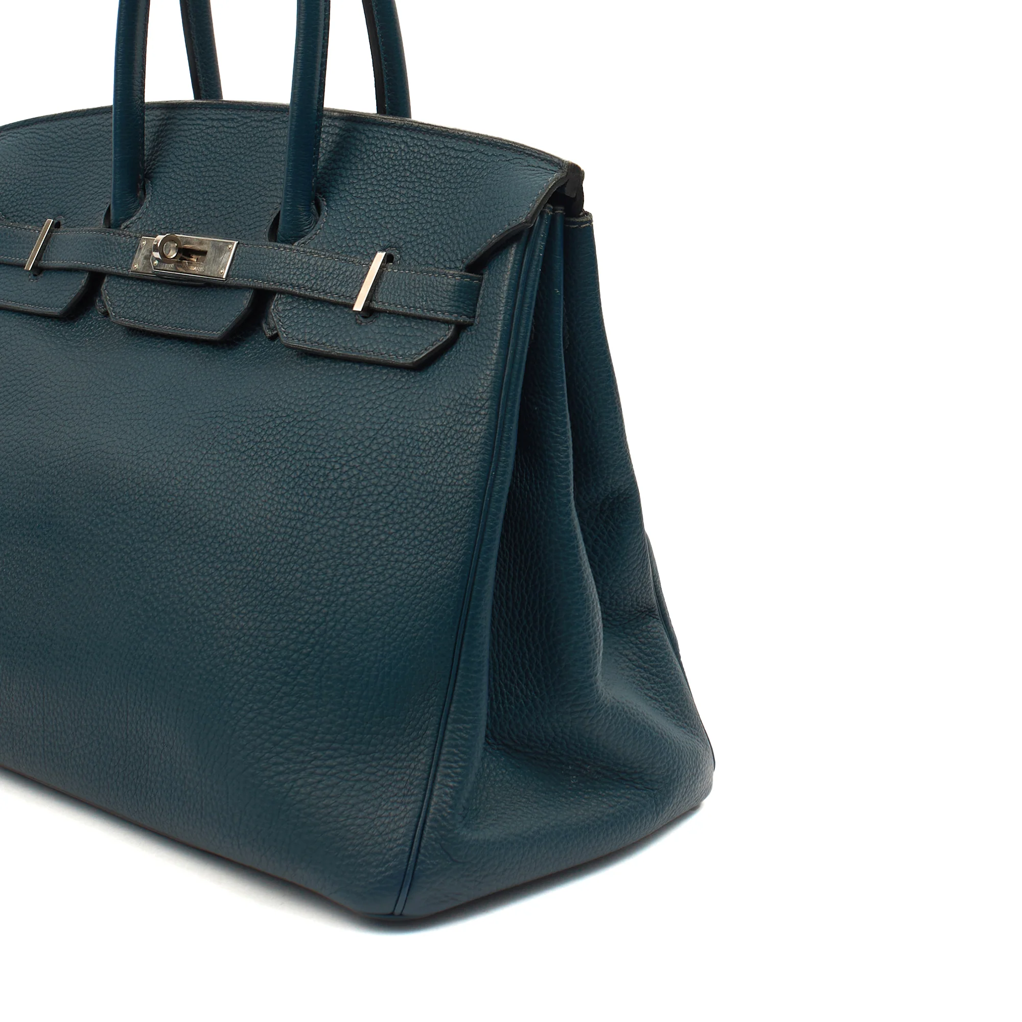 Picture of Hermes Top Handle Birkin 35 in Bleu De Prussee, Togo Leather