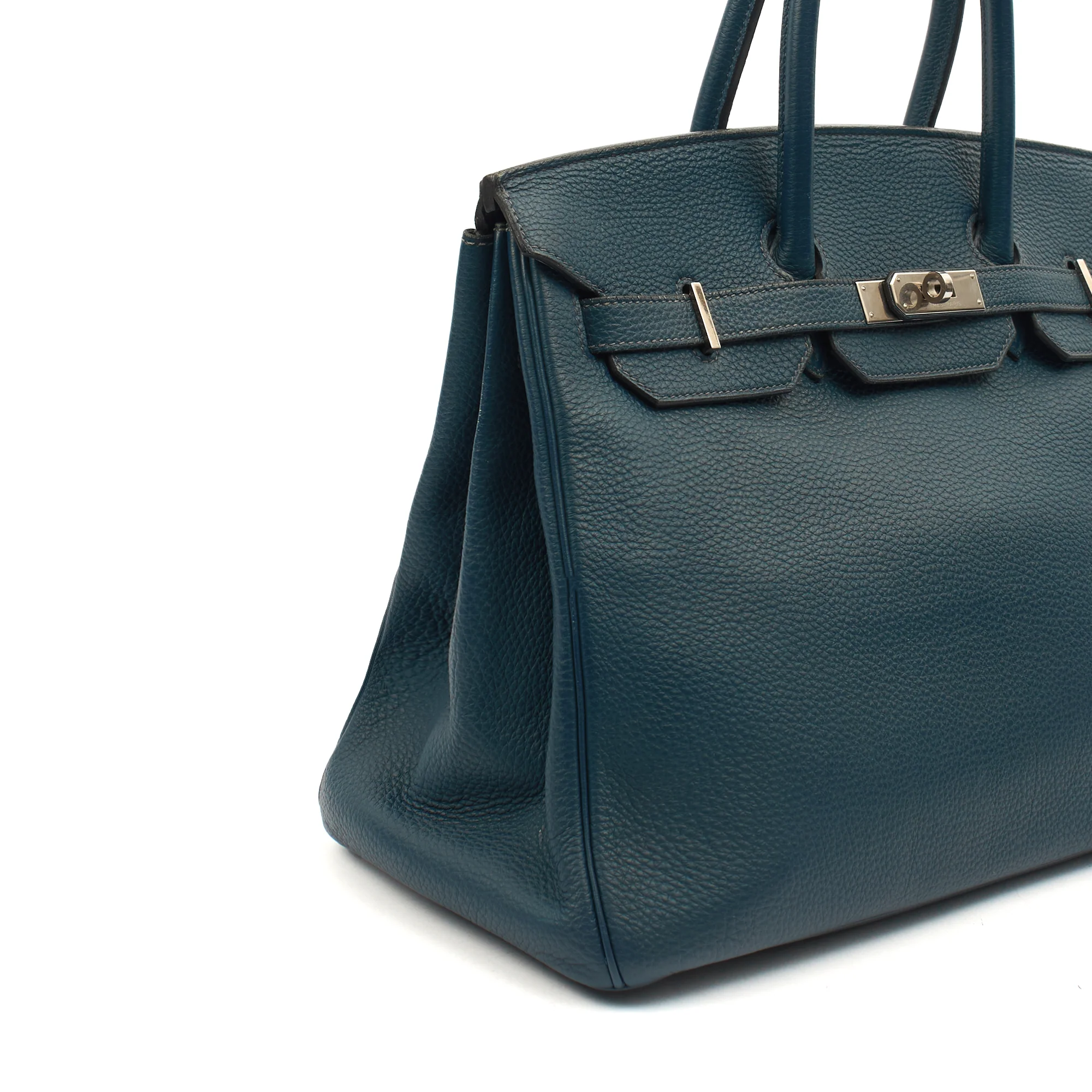 Picture of Hermes Top Handle Birkin 35 in Bleu De Prussee, Togo Leather
