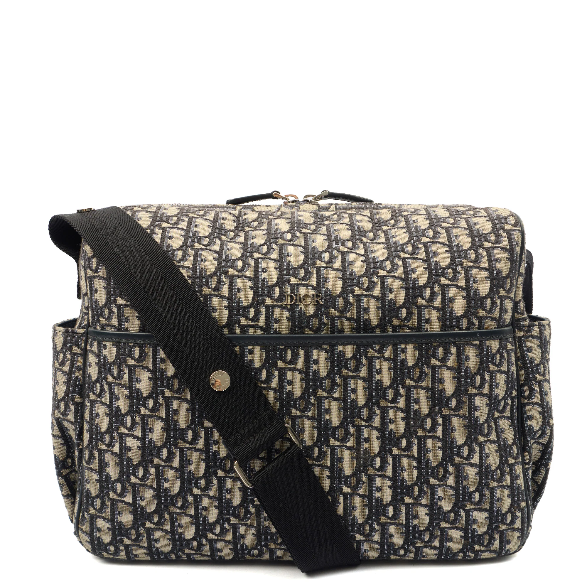 Picture of Christian Dior Tote Tote in Blue, Dior Oblique Embroidery