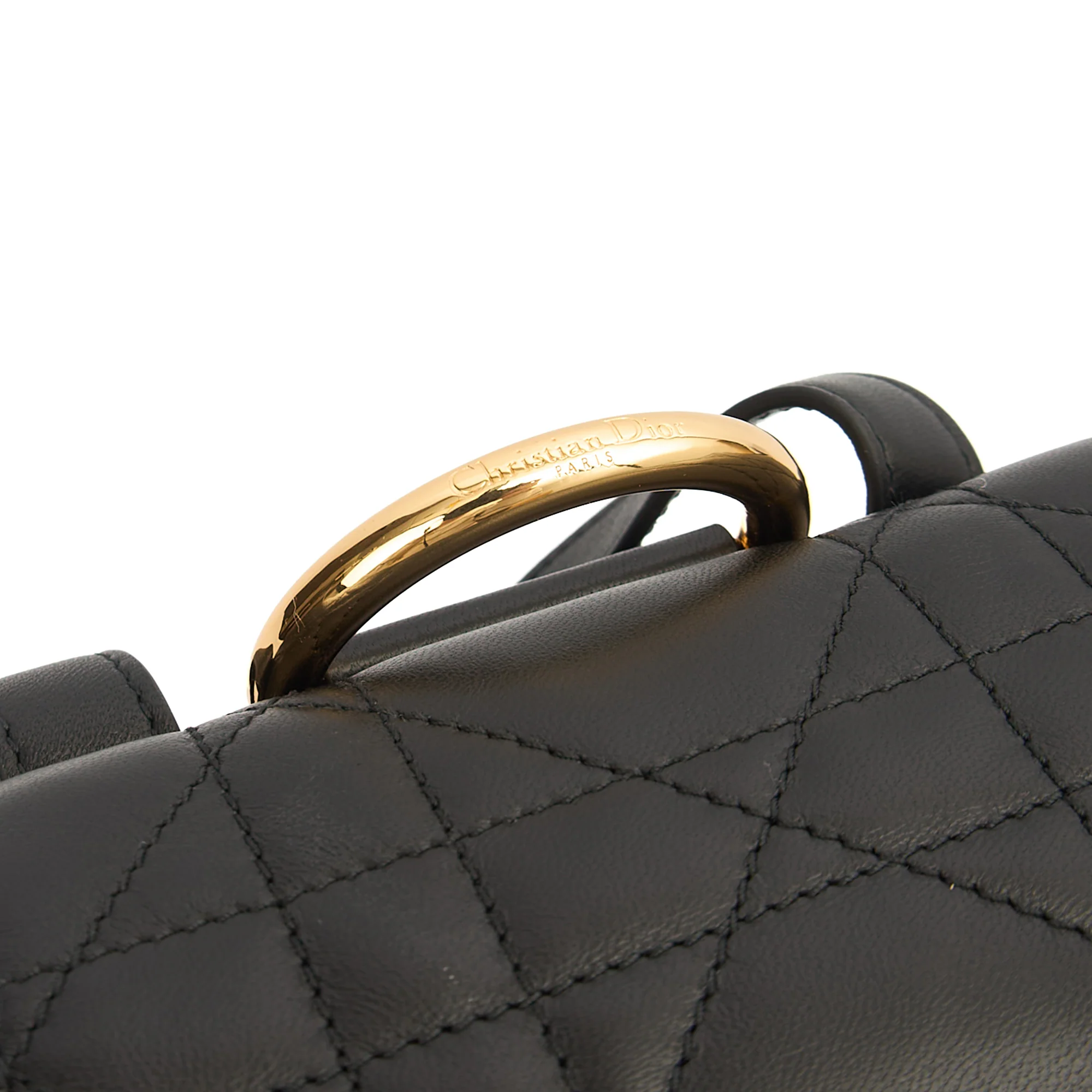 Picture of Christian Dior Backpack Caro Backpack in Black, Cannage Quilted Lambskin
