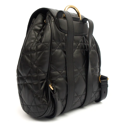 Picture of Christian Dior Backpack Caro Backpack in Black, Cannage Quilted Lambskin