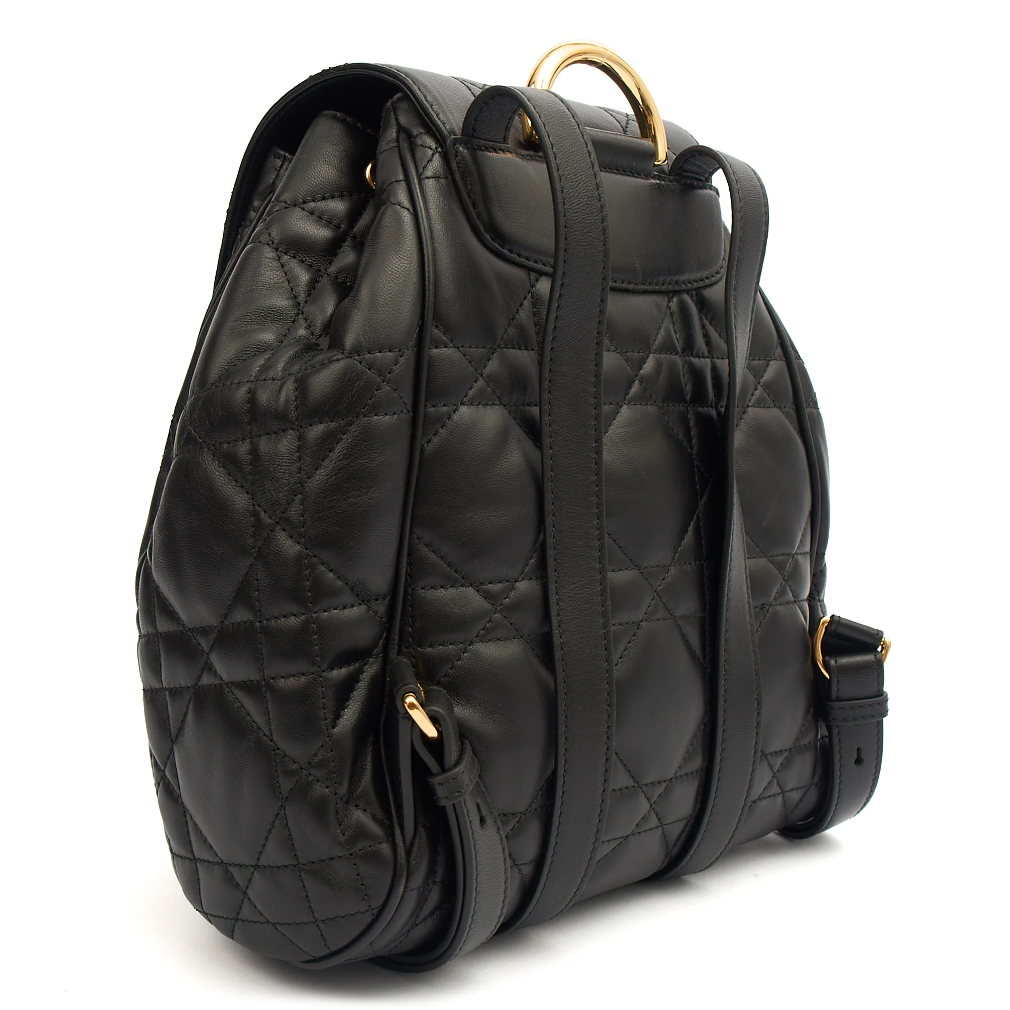 Picture of Christian Dior Backpack Caro Backpack in Black, Cannage Quilted Lambskin