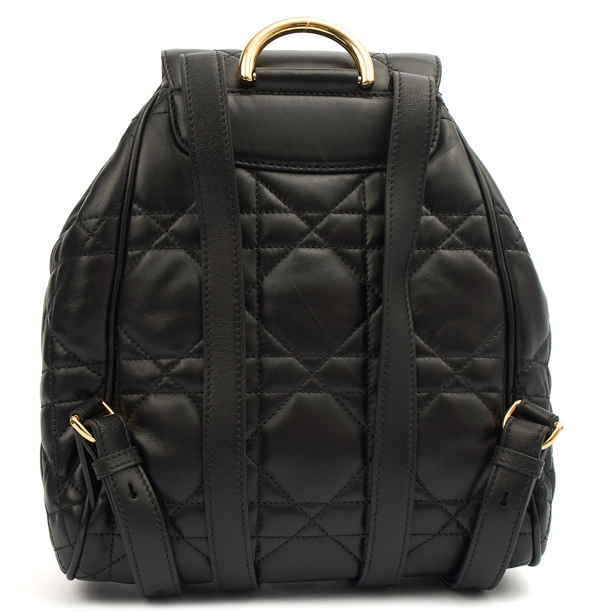 Picture of Christian Dior Backpack Caro Backpack in Black, Cannage Quilted Lambskin