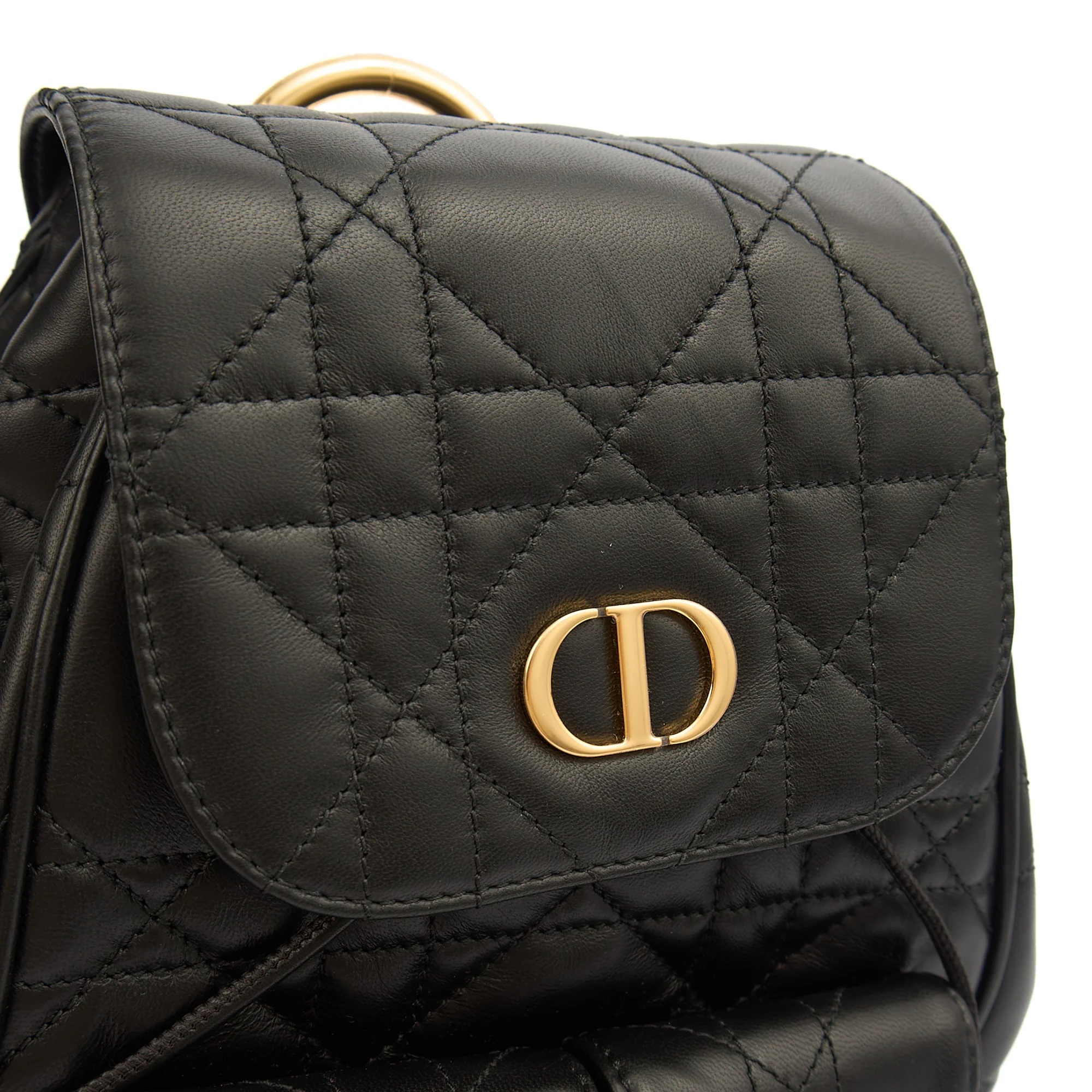 Picture of Christian Dior Backpack Caro Backpack in Black, Cannage Quilted Lambskin