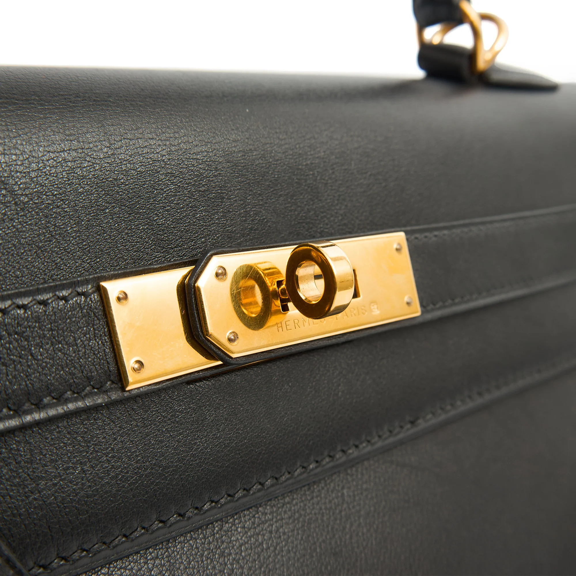 Picture of Hermes Top Handle Kelly 32 in Black, Box Calf Leather