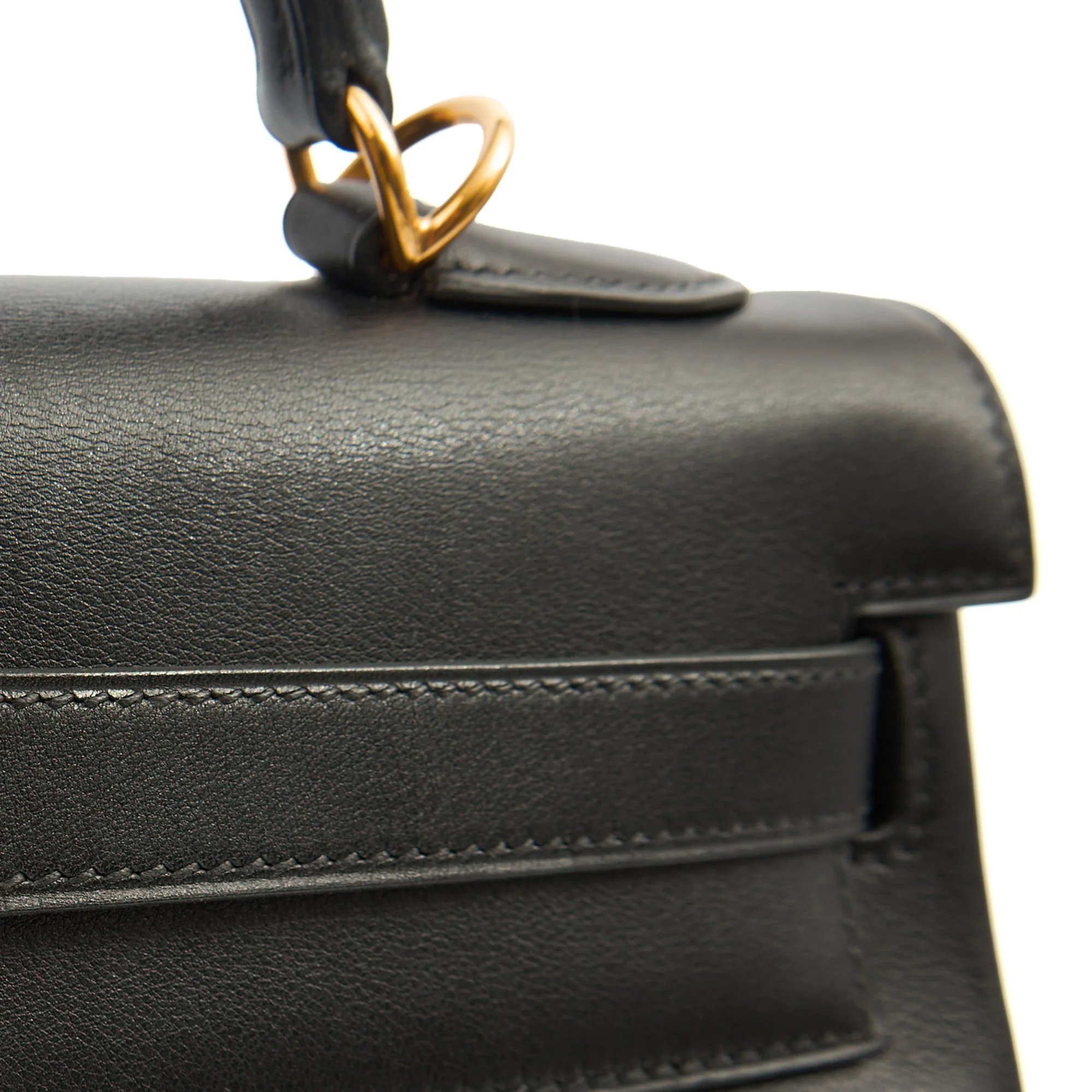 Picture of Hermes Top Handle Kelly 32 in Black, Box Calf Leather