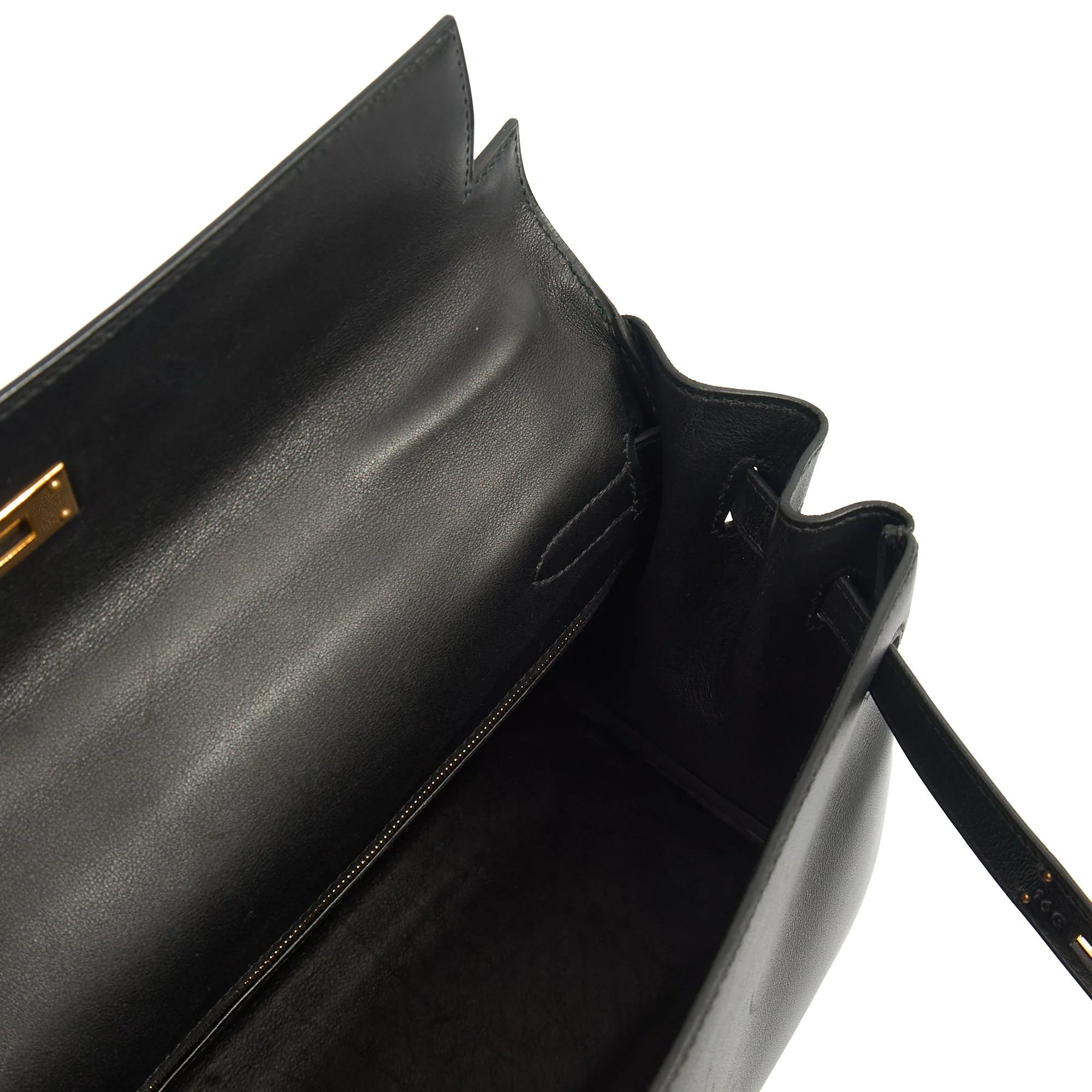 Picture of Hermes Top Handle Kelly 32 in Black, Box Calf Leather