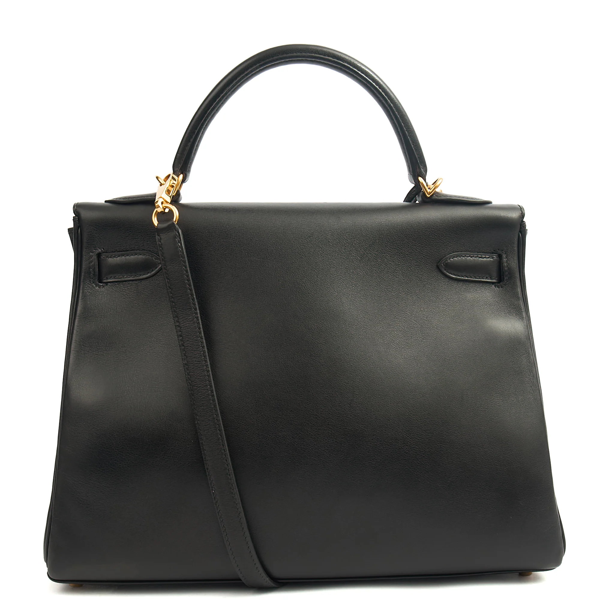 Picture of Hermes Top Handle Kelly 32 in Black, Box Calf Leather