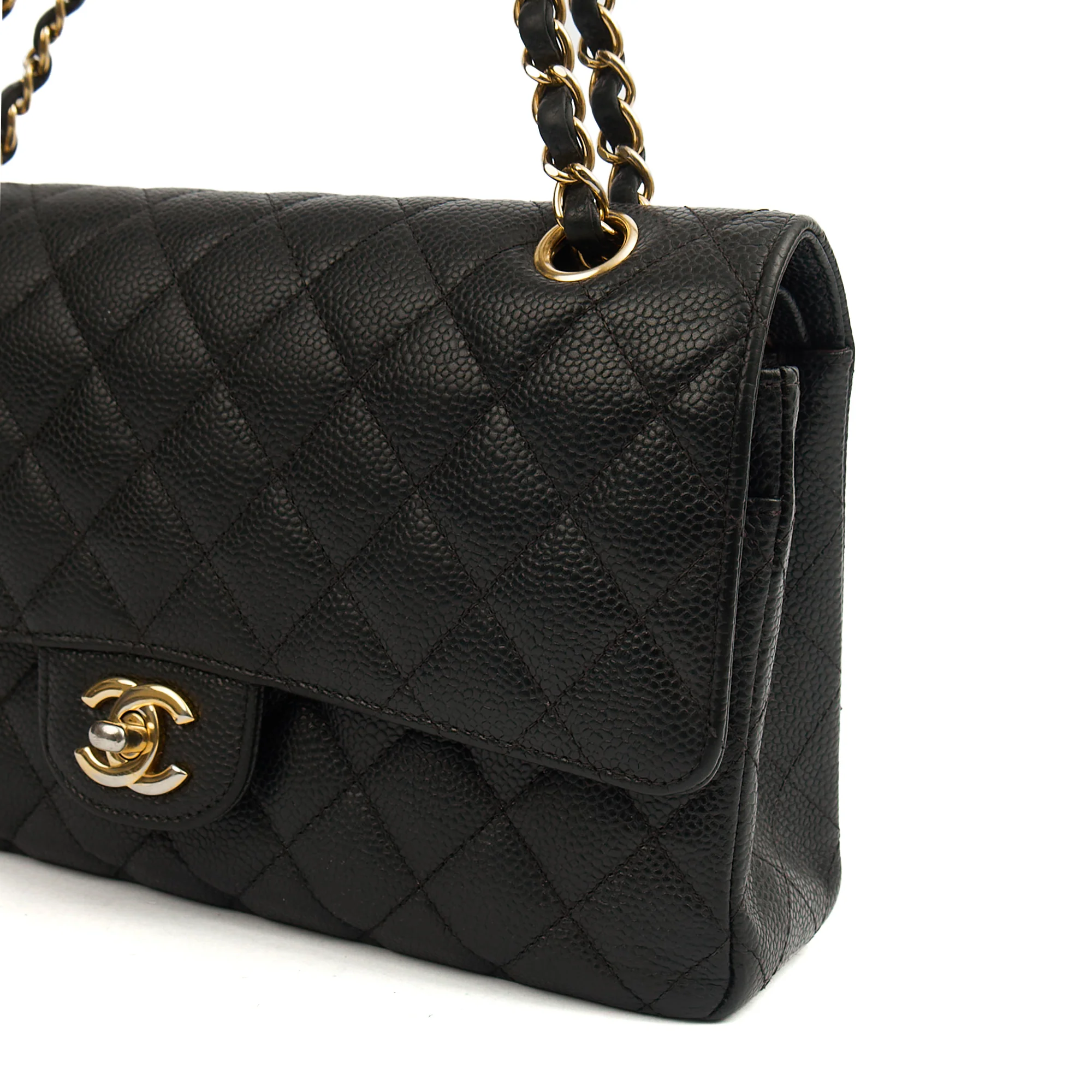 Picture of Chanel Shoulder Bag Classic Double Flap - Medium in Black, Caviar Leather