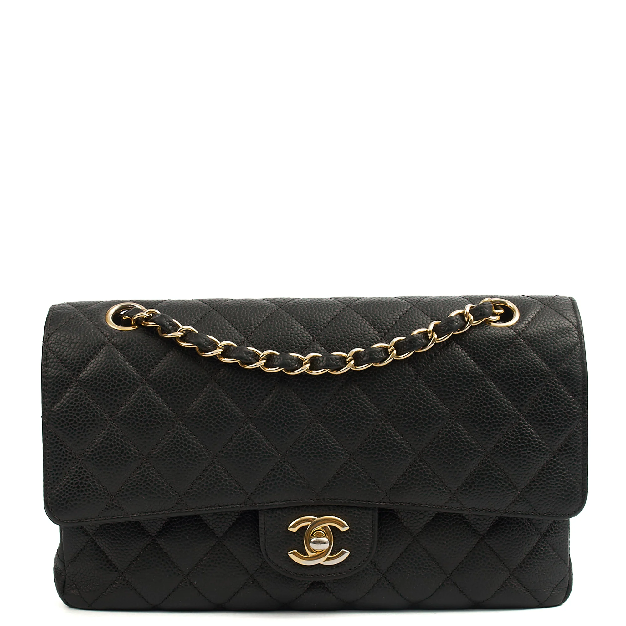 Picture of Chanel Shoulder Bag Classic Double Flap - Medium in Black, Caviar Leather