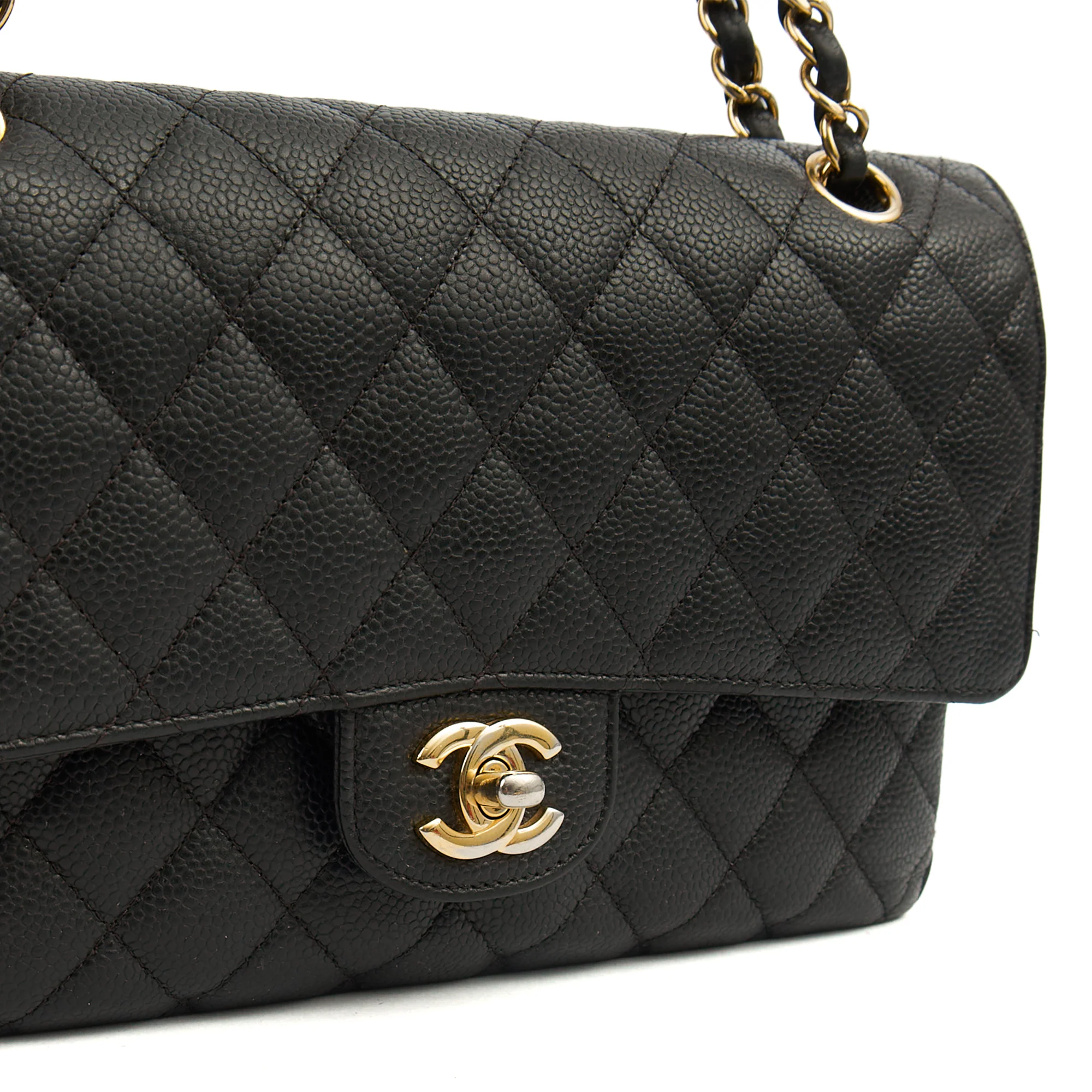 Picture of Chanel Shoulder Bag Classic Double Flap - Medium in Black, Caviar Leather