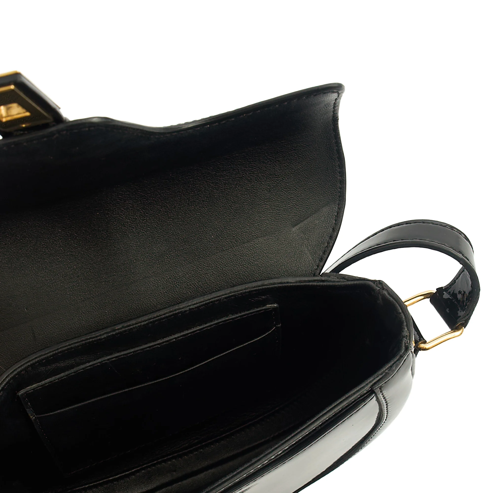Picture of Celine Cross Body 16 bag - Small in Black, Patent Leather