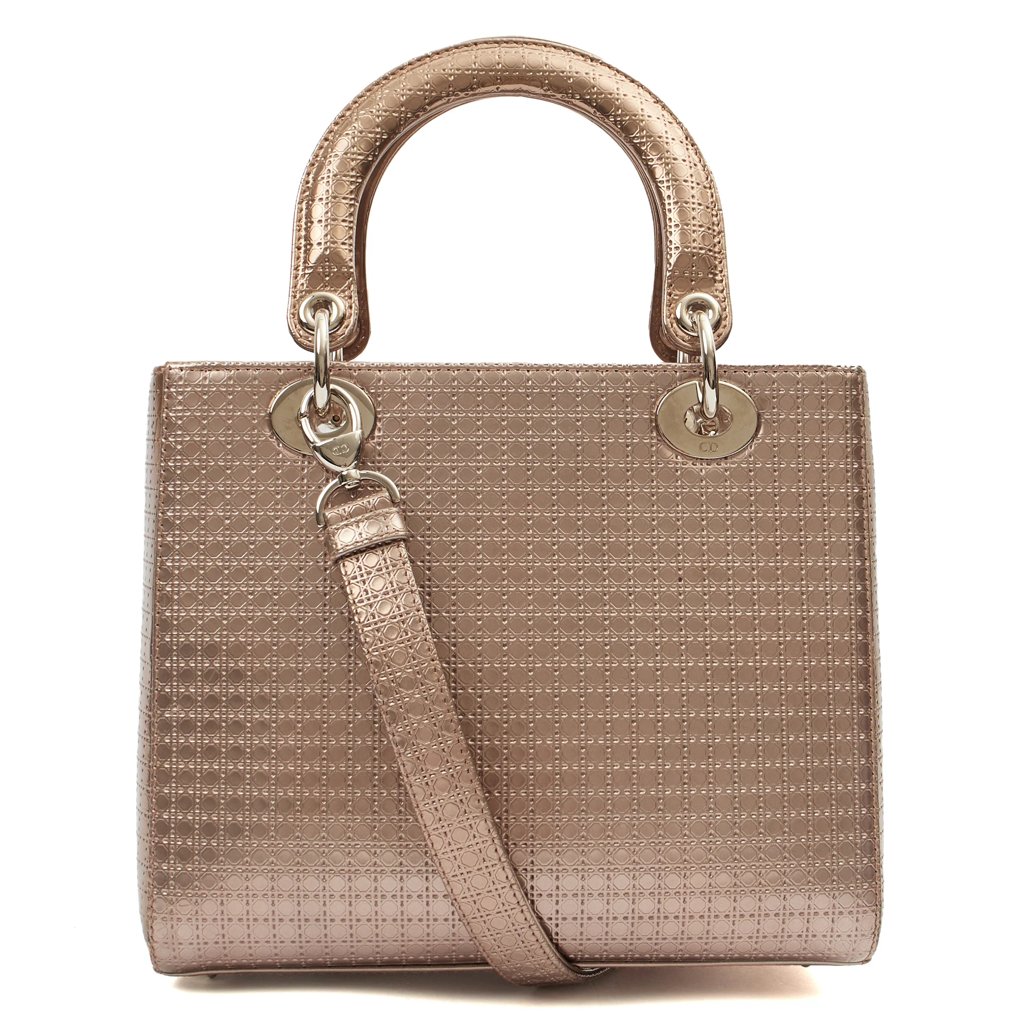 Picture of Christian Dior Shoulder Bag Lady Dior Small in Metallic, Leather