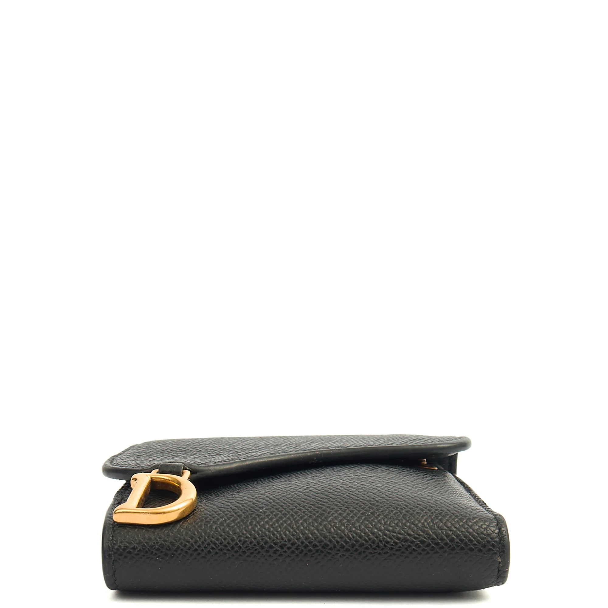 Picture of Christian Dior Wallet Saddle Coin Purse in Black, Calfskin