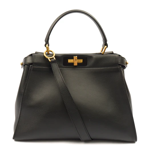 Picture of Fendi Top Handle Peekaboo Iconic - Medium in Black, Leather