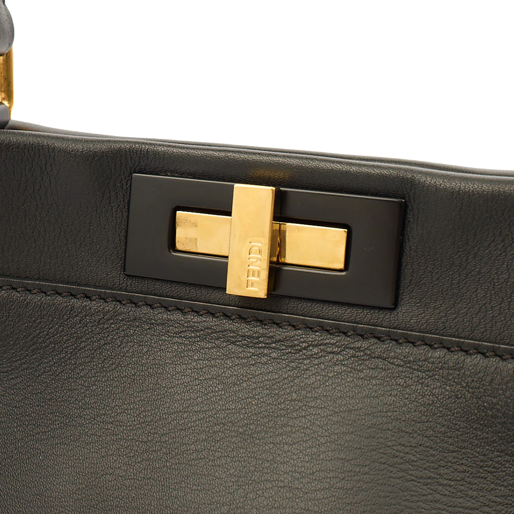 Picture of Fendi Top Handle Peekaboo Iconic - Medium in Black, Leather