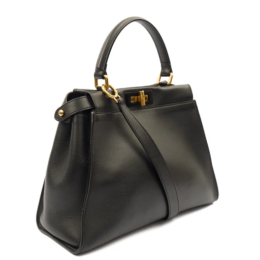 Picture of Fendi Top Handle Peekaboo Iconic - Medium in Black, Leather