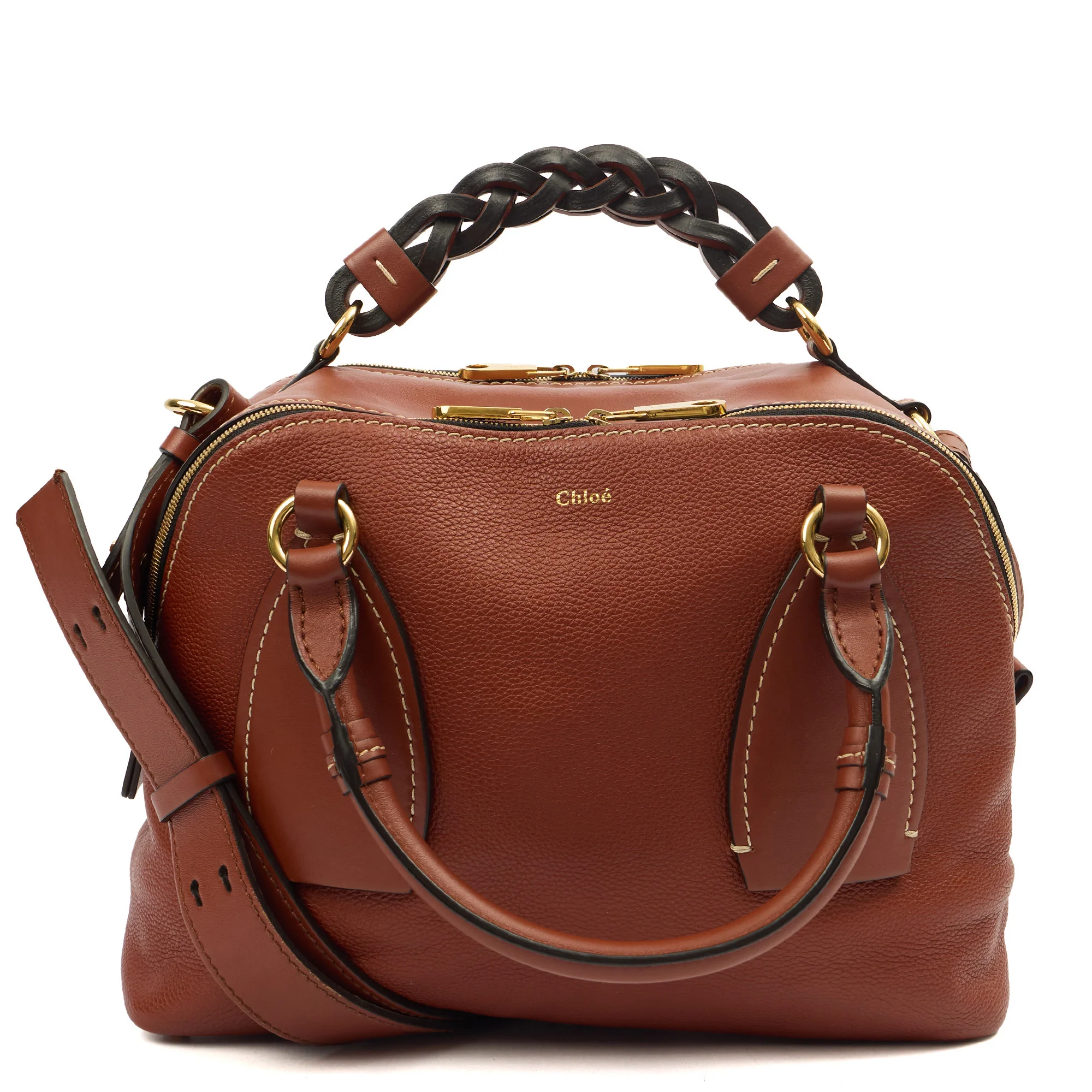 Picture of Chloe Tote Daria - Medium in Brown, Leather