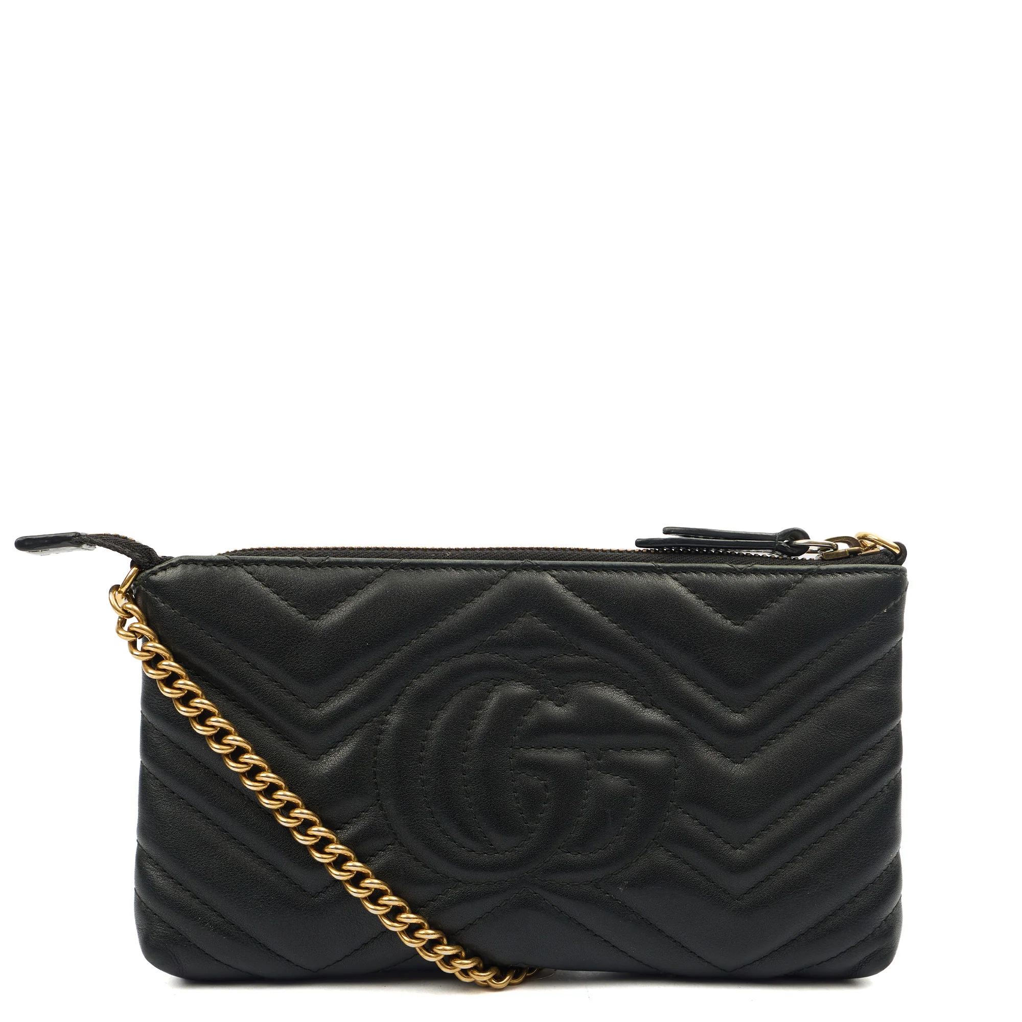 Picture of Gucci Cross Body Marmont Mini Chain Bag in Black, Leather