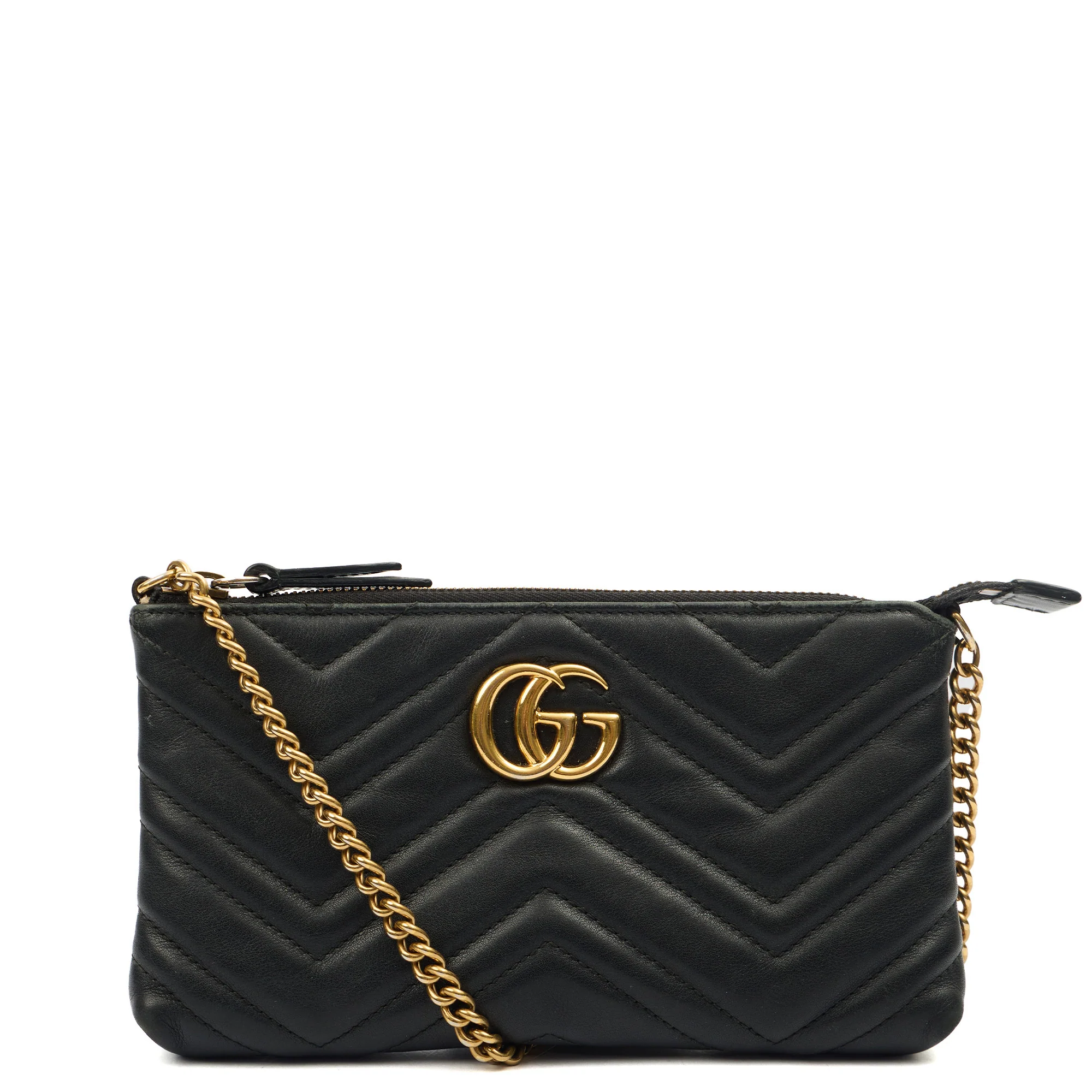 Picture of Gucci Cross Body Marmont Mini Chain Bag in Black, Leather