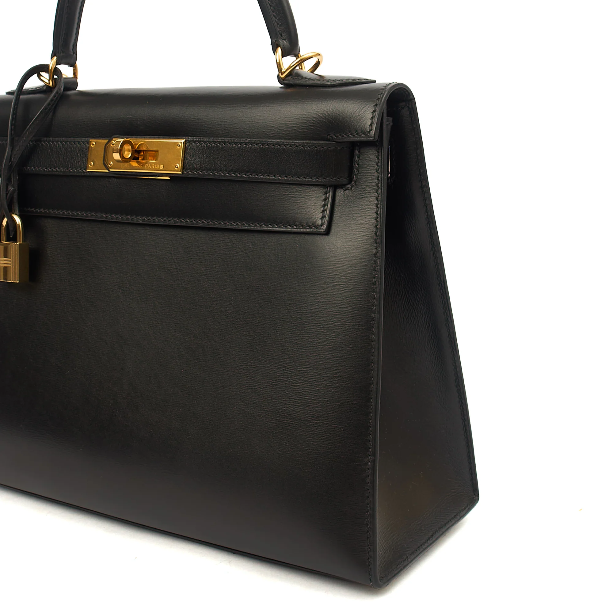 Picture of Hermes Top Handle Kelly 28 in Black, Box Calf Leather
