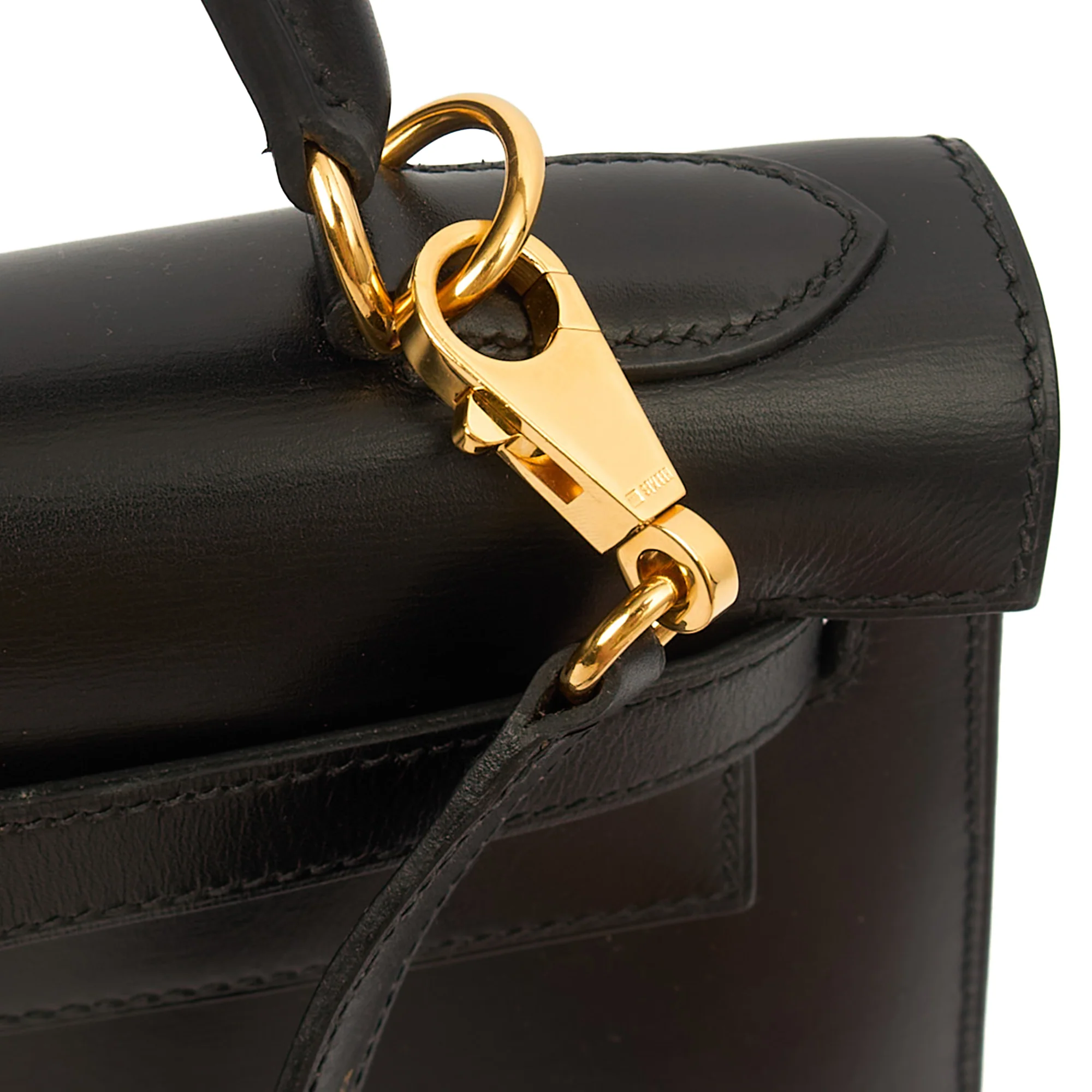 Picture of Hermes Top Handle Kelly 28 in Black, Box Calf Leather