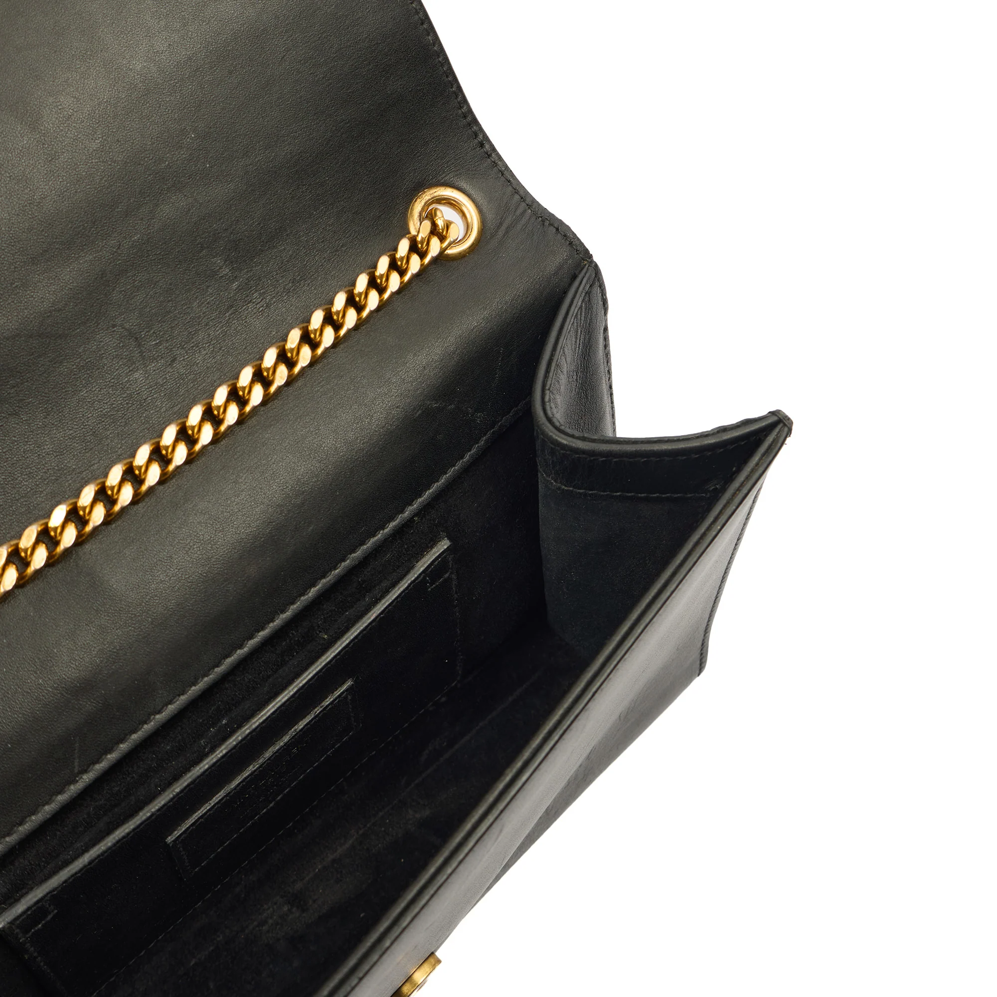 Picture of Saint Laurent Cross Body Kate Medium Tassle in Black, Calfskin Leather