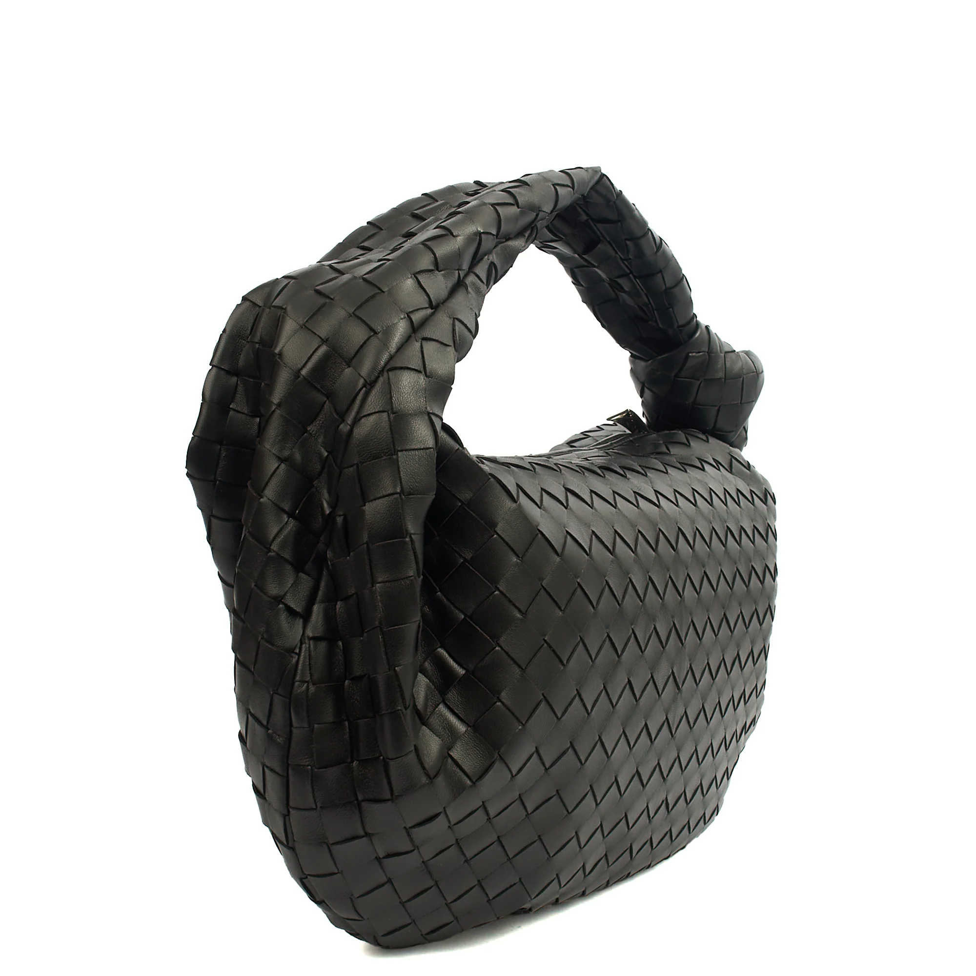 Picture of Bottega Veneta Shoulder Bag Jodie - Teen in Black, Intrecciato Nappa