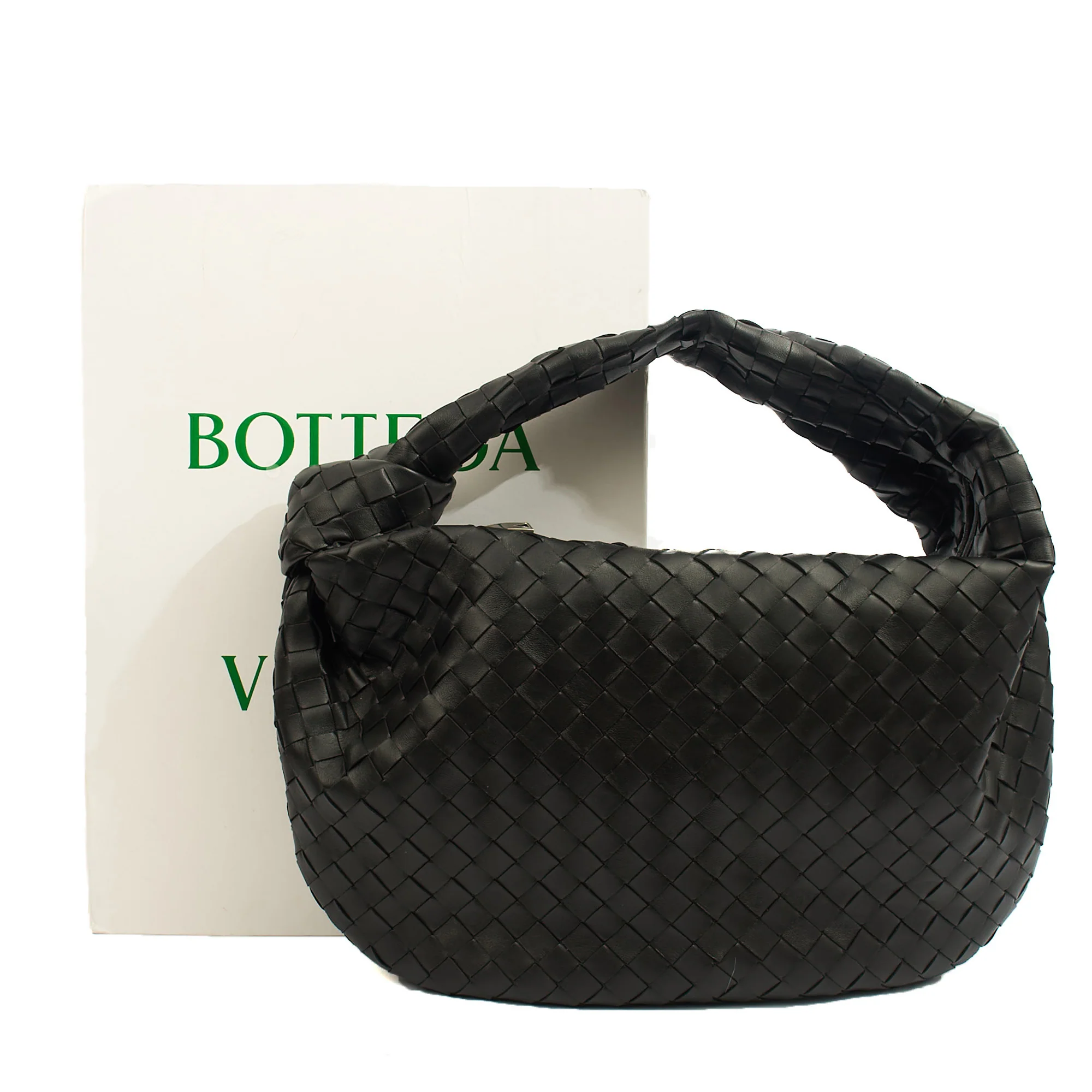 Picture of Bottega Veneta Shoulder Bag Jodie - Teen in Black, Intrecciato Nappa