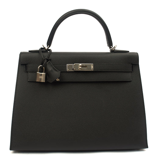 Picture of Hermes Top Handle Kelly 32 in Black, Epsom Leather