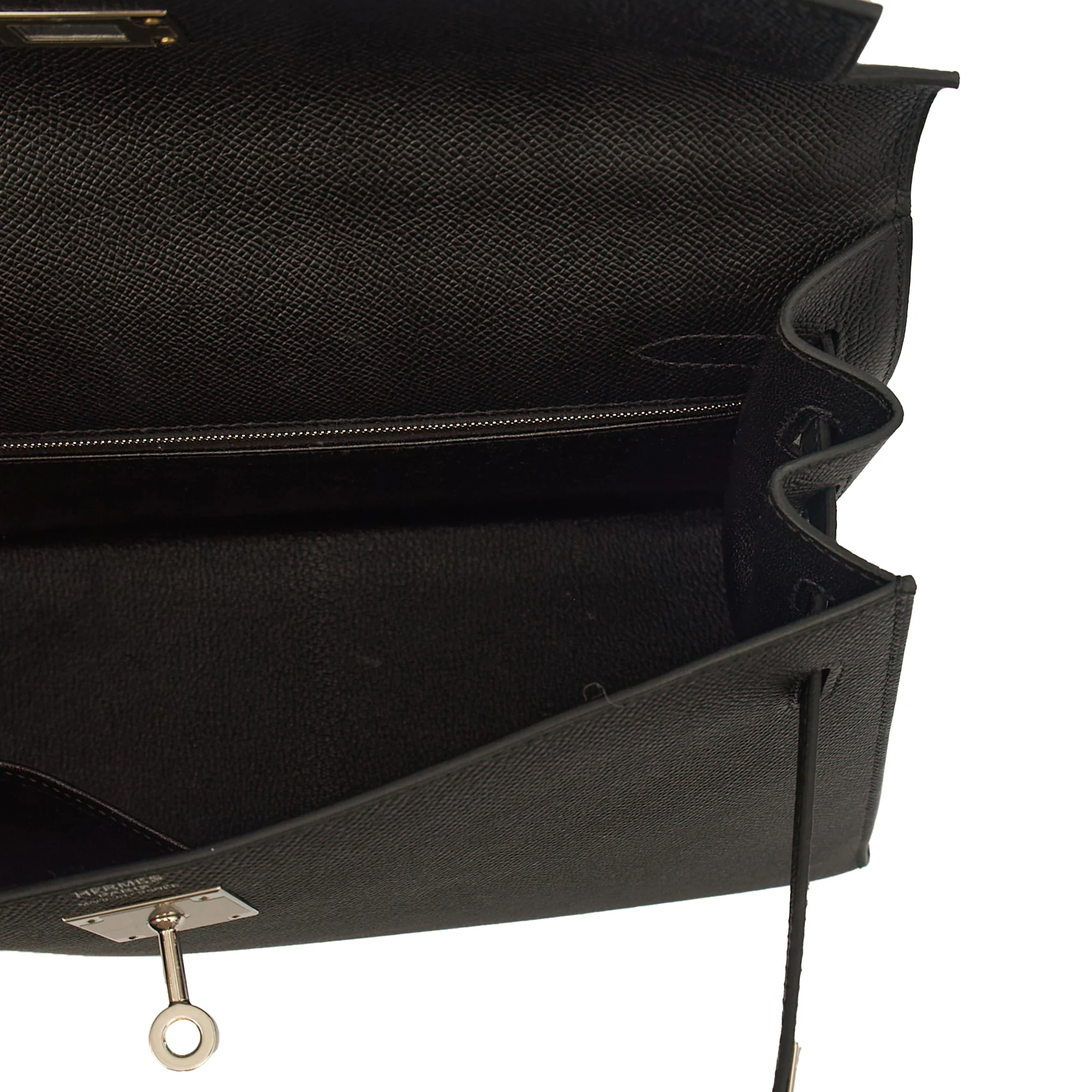 Picture of Hermes Top Handle Kelly 32 in Black, Epsom Leather