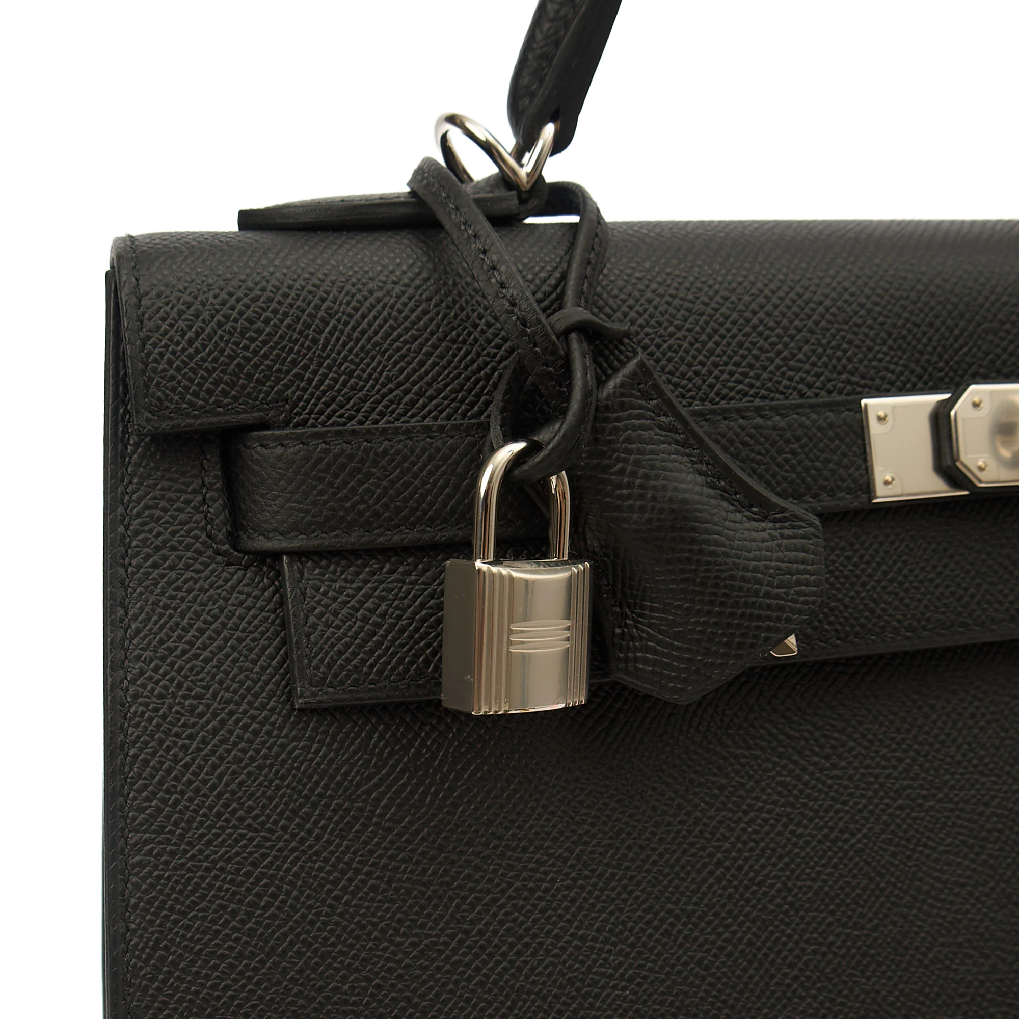 Picture of Hermes Top Handle Kelly 32 in Black, Epsom Leather