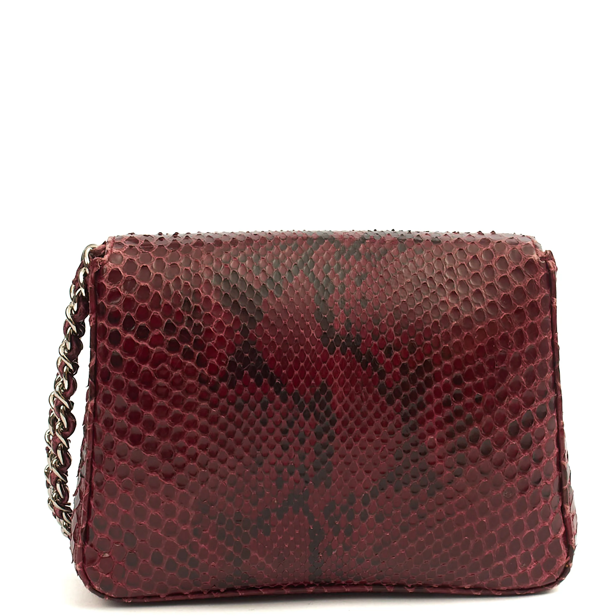 Picture of Chanel Clutch Clutch in Red, Python Leather