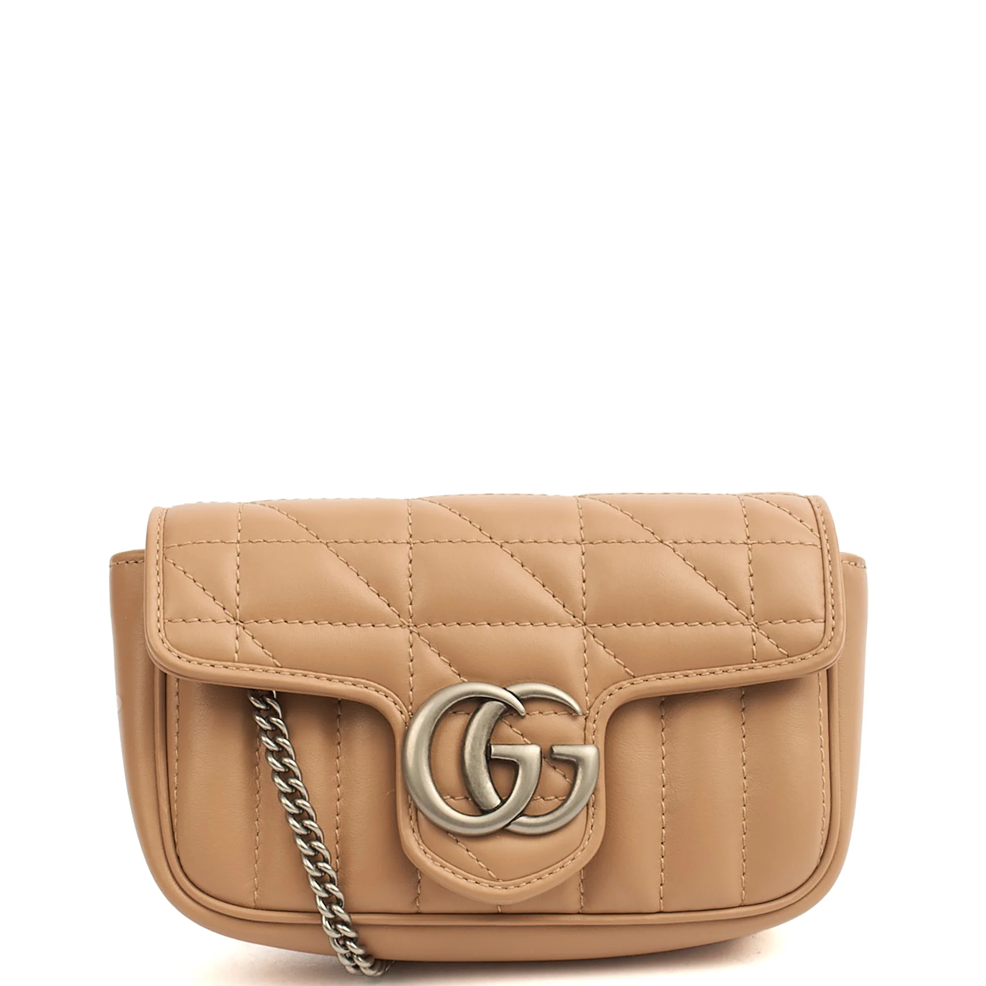 Picture of Gucci Mini Bag Marmont Shoulder Flap Bag - Super Mini in Neutral, Leather