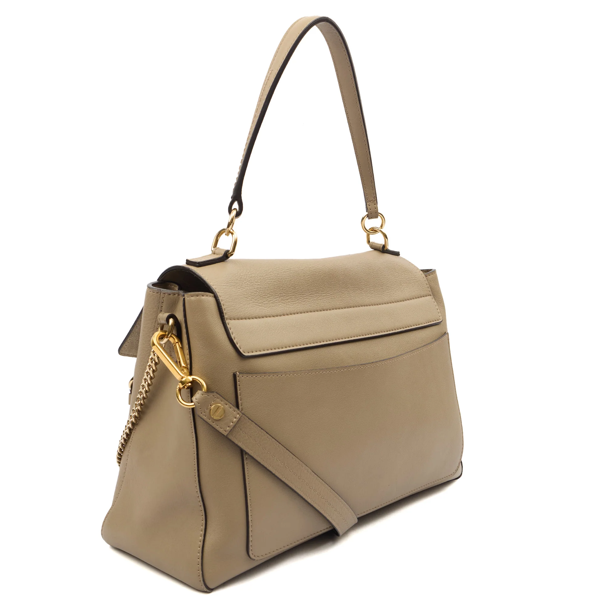 Picture of Chloe Top Handle Faye Day - Medium in Grey, Calfskin Leather